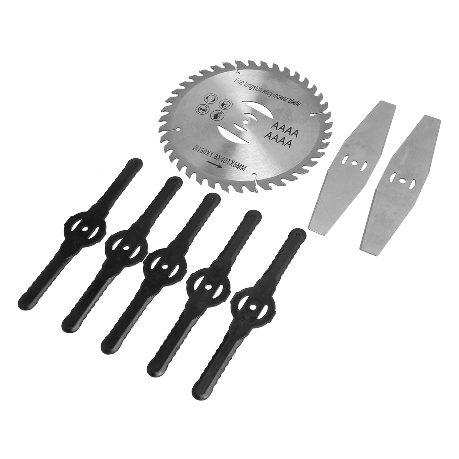 Rasentrimmer-messerköpfe, 150 Mm, Aluminiumklingen, 6 Zoll Runde Klingen, 5 Schwarze Kunststoffklingen, Freischneider-messerköpfe Für Lithium-rasentrimmer