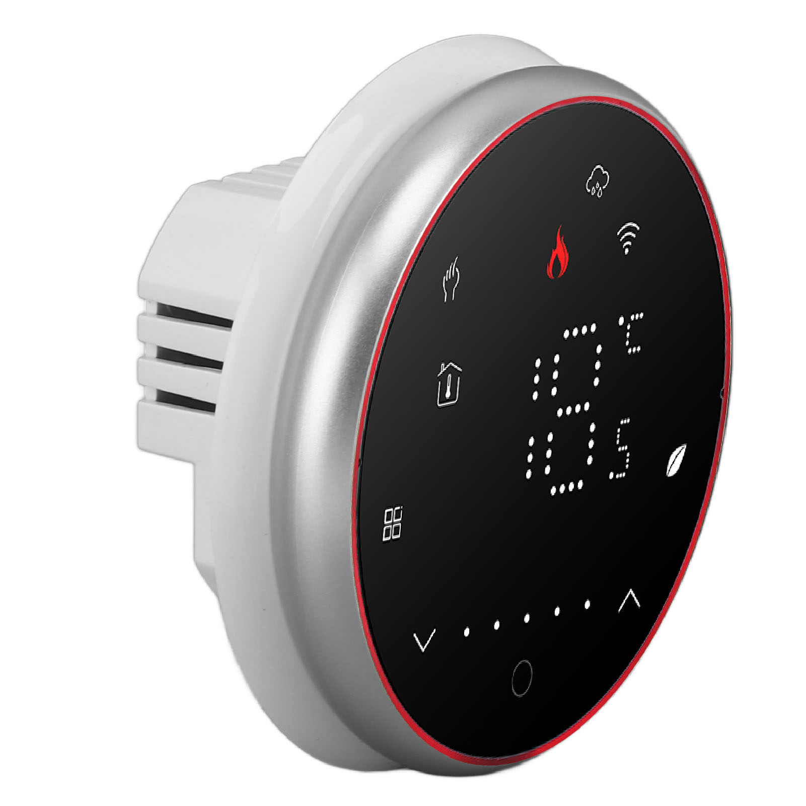Intelligenter Wlan-thermostat Mit Sprachsteuerung Per App Und Rundem Sockel Für Warmwassersysteme (ac 95–240 V, Schwarz)