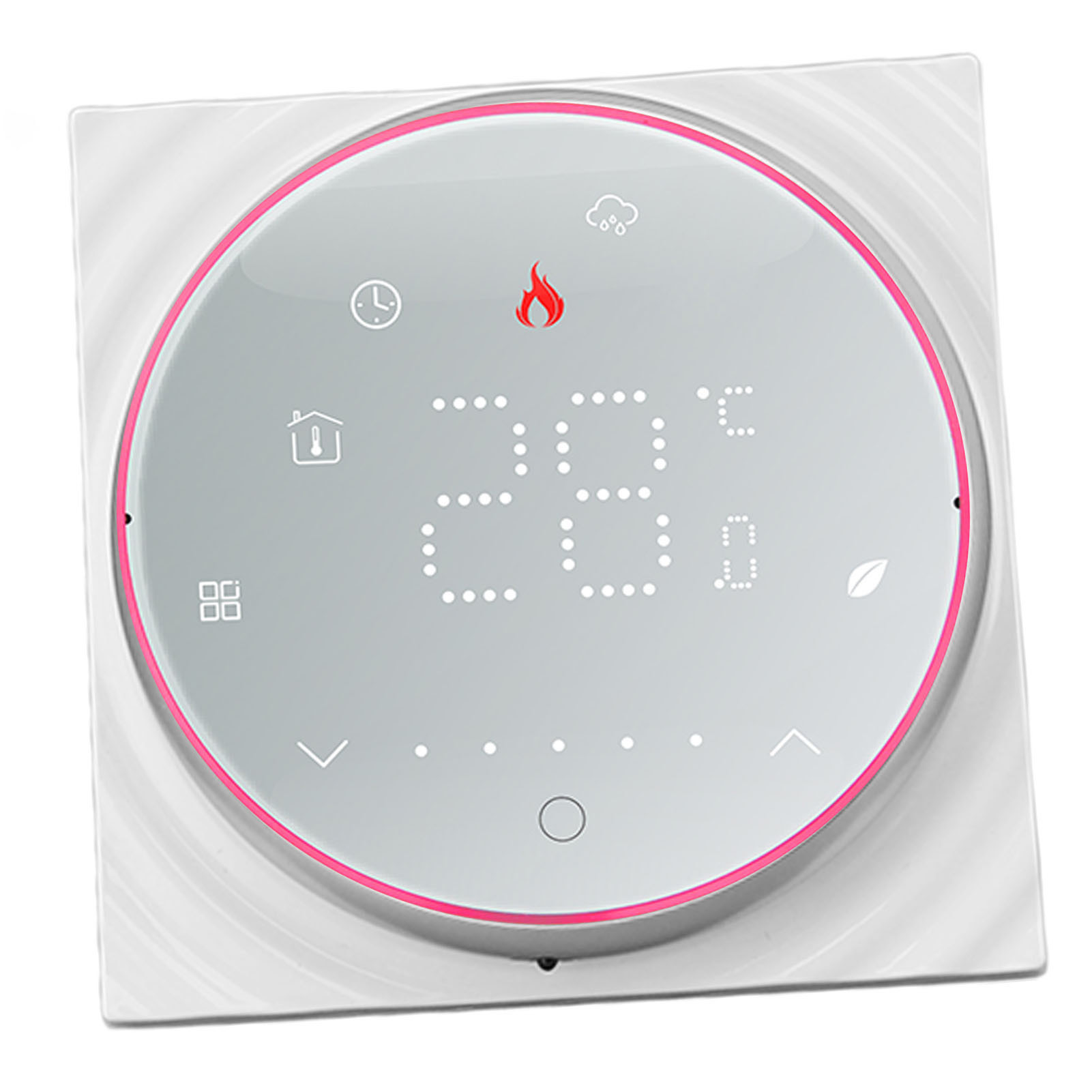 Intelligenter Led-thermostat Für Warmwasserbereitung, Programmierbar, Präzise 7-tage-programmierung, Ac 95–240 V, Quadratischer Sockel, Schwarz