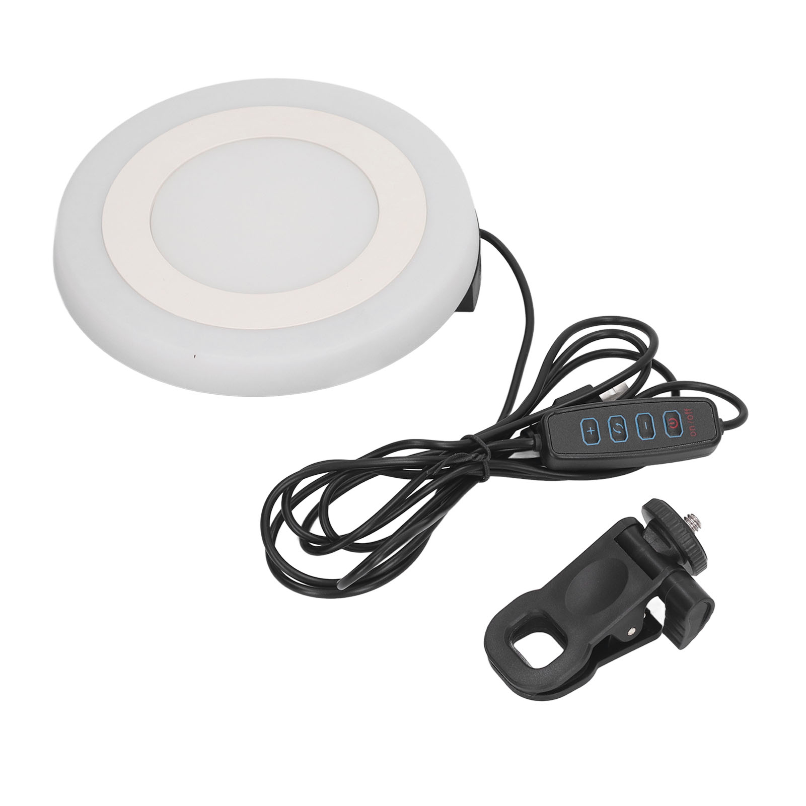 5,5-zoll-led-flutlicht Für Videokonferenzen, Rund, 3 Modi, 10 Helligkeitsstufen, Usb-stromversorgung, Rgb-beleuchtung, Klemmleuchte Für Desktop-pcs Und Laptops
