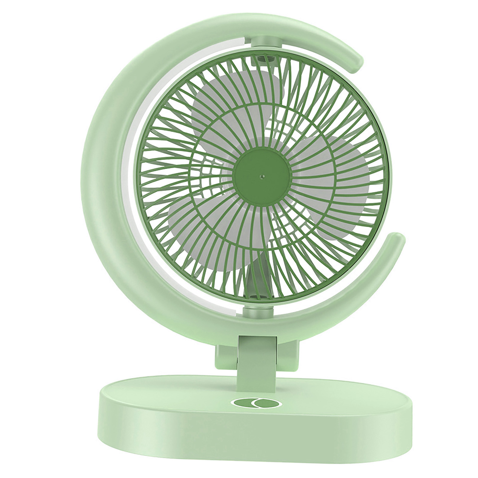 Wiederaufladbarer, Leiser, Kleiner Und Tragbarer Usb-tischventilator Mit Licht Für Zuhause, Reisen Und Büro (grün)