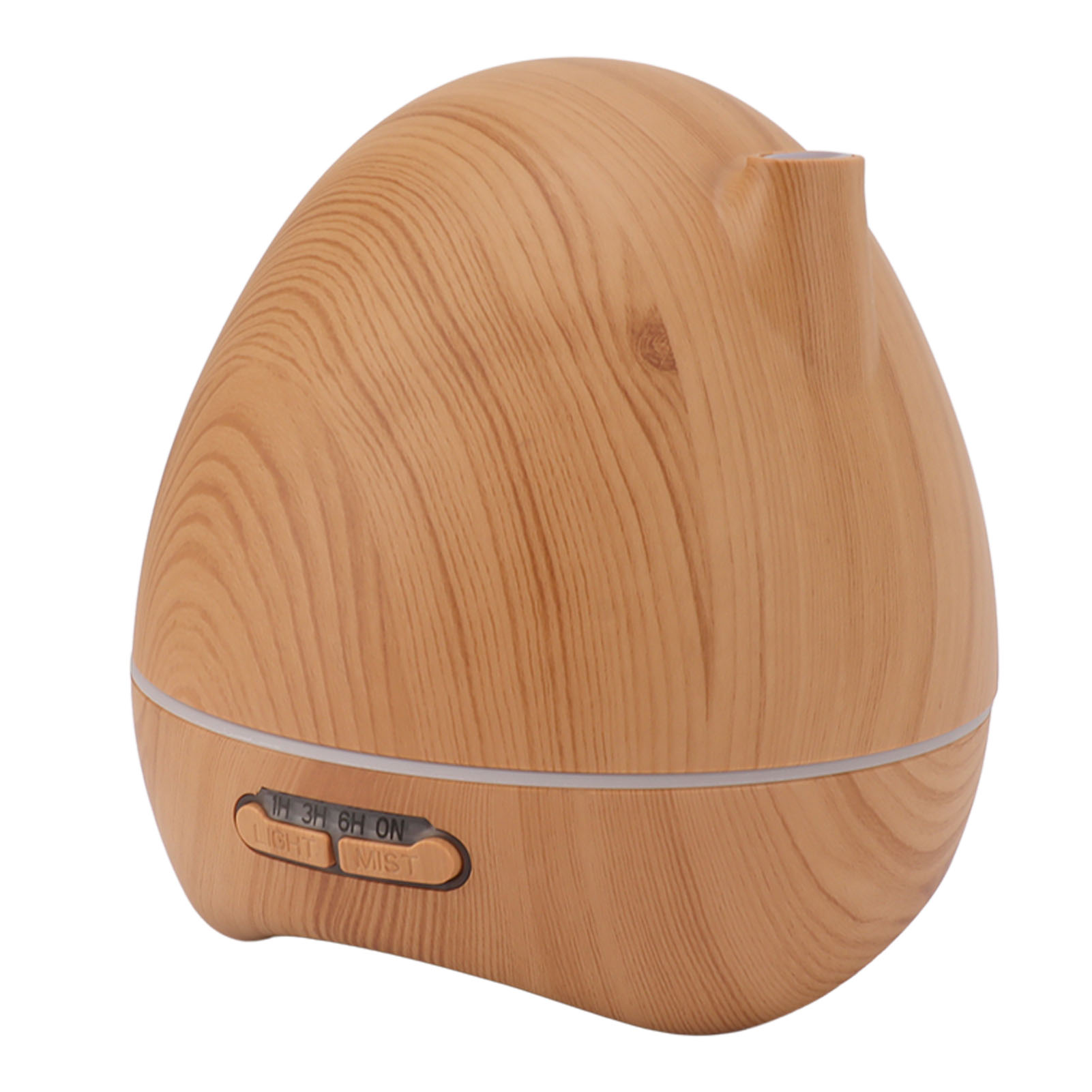 Aroma-luftbefeuchter Mit 7-farbiger Led-beleuchtung, Leiser Betrieb, 300-ml-wassertank, 110–240 V, Diffusor-luftbefeuchter Für Schlaf- Und Wohnzimmer, Leichte Maserung, Eu-stecker