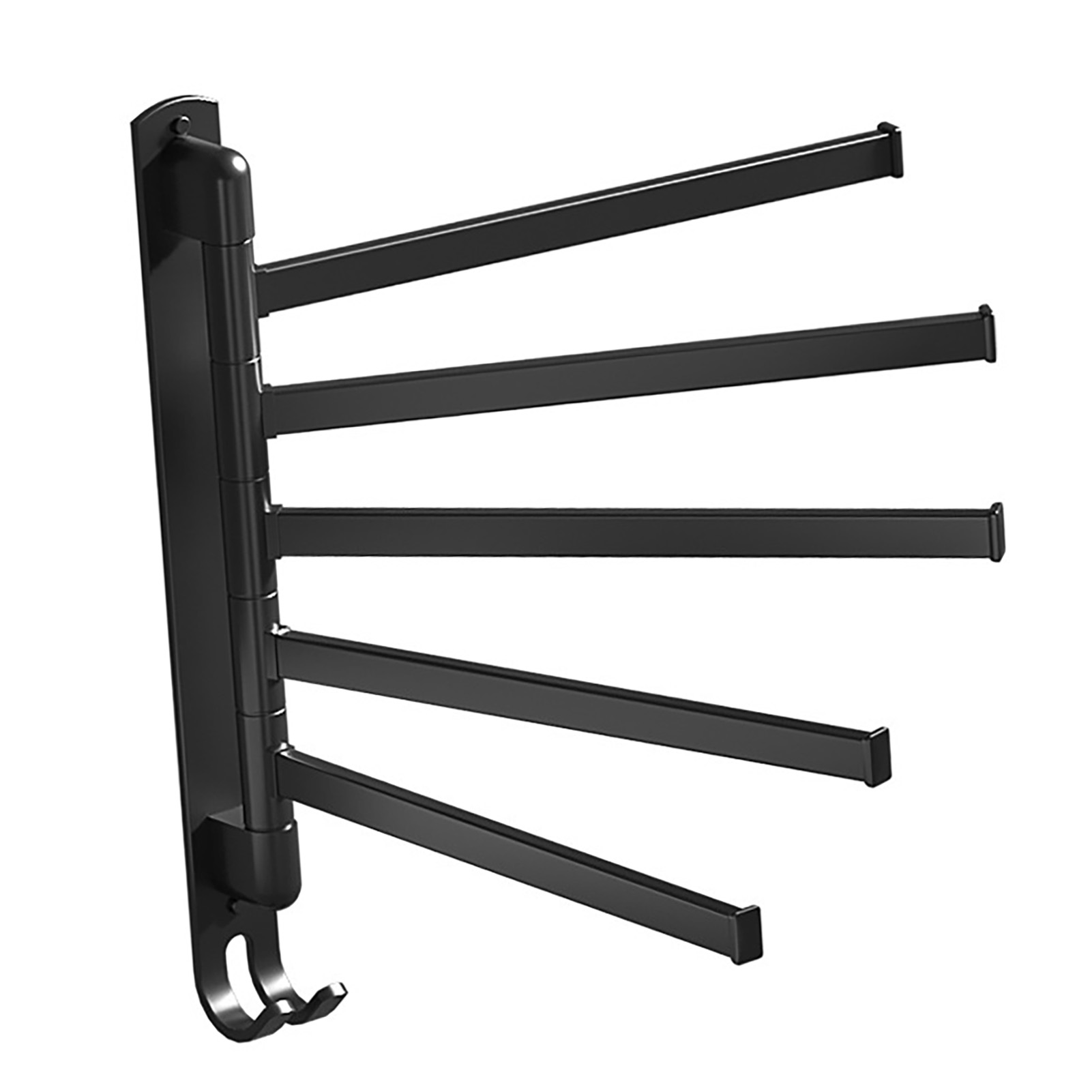Schwenkbarer Handtuchhalter Aus Edelstahl, Wandmontiert, 5-armig, Drehbar, Ohne Bohren, Für Zuhause