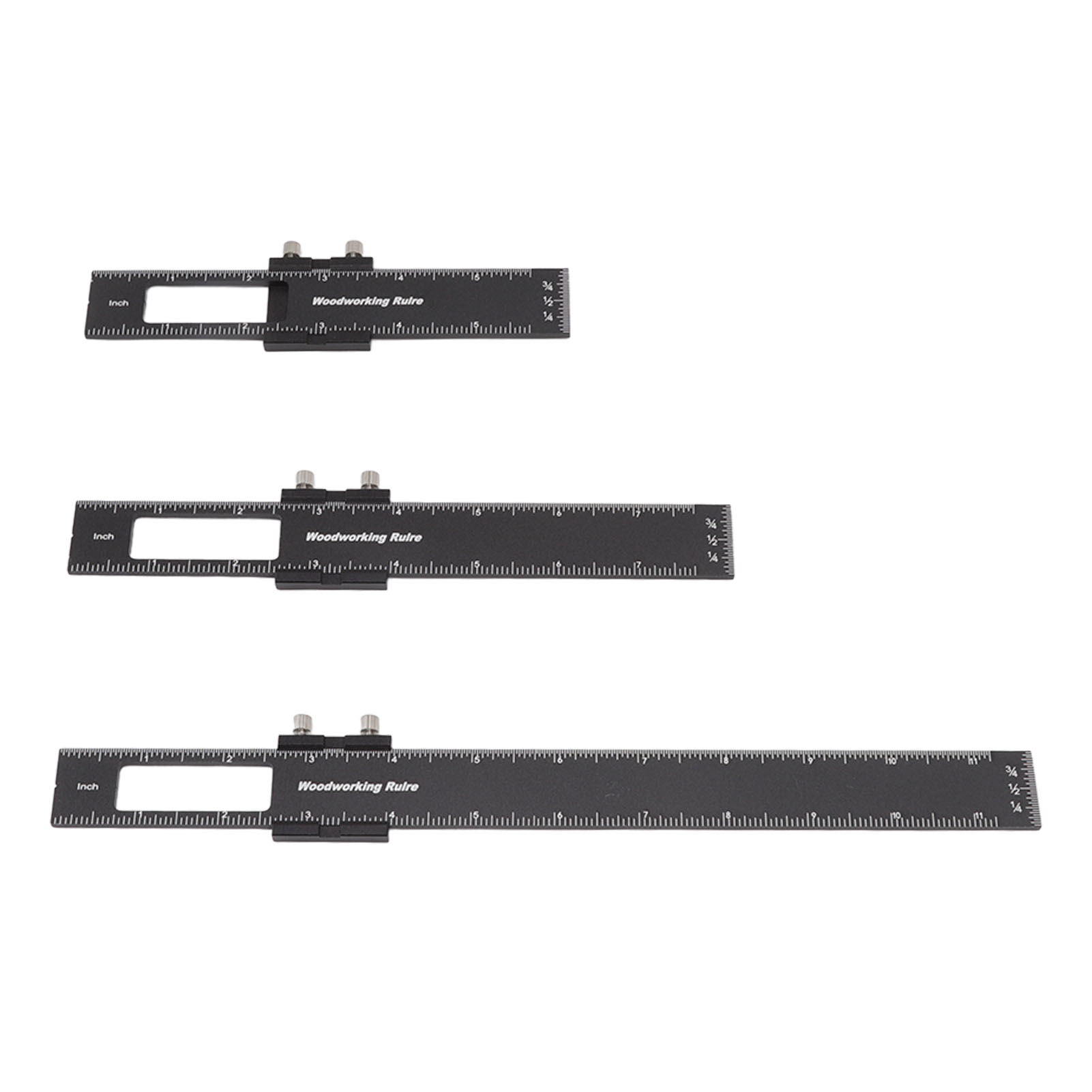 3-teiliges Lineal-set Für Holzbearbeitung Aus Aluminiumlegierung, T-förmig, Anreiß-, Markierungs- Und Messlineal Mit Schiebeanschlägen
