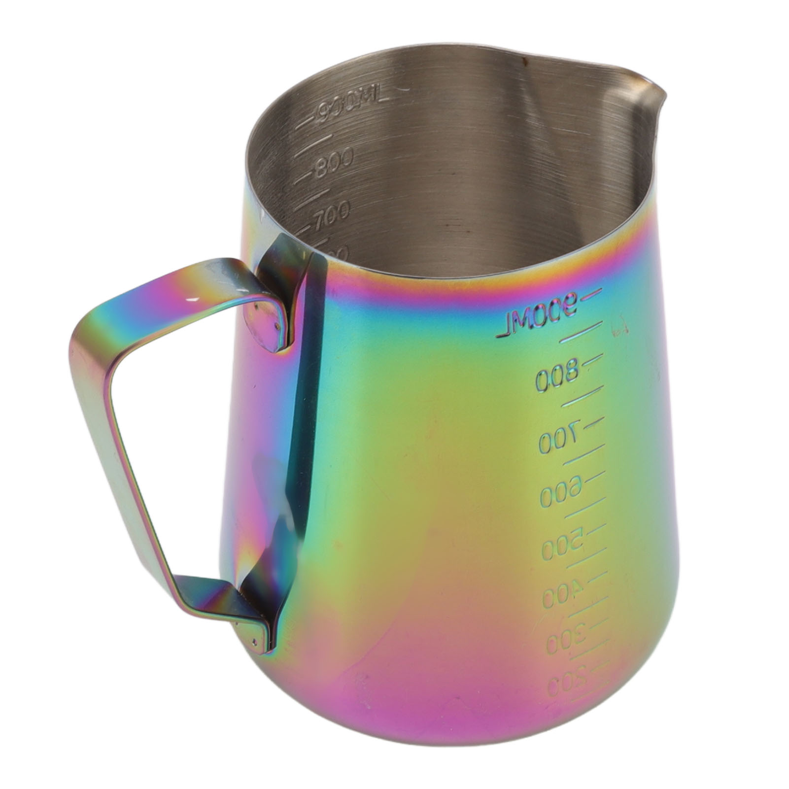 Milchaufschäumkännchen Mit Doppelwaage, Edelstahl 304, 900 Ml, Farbig