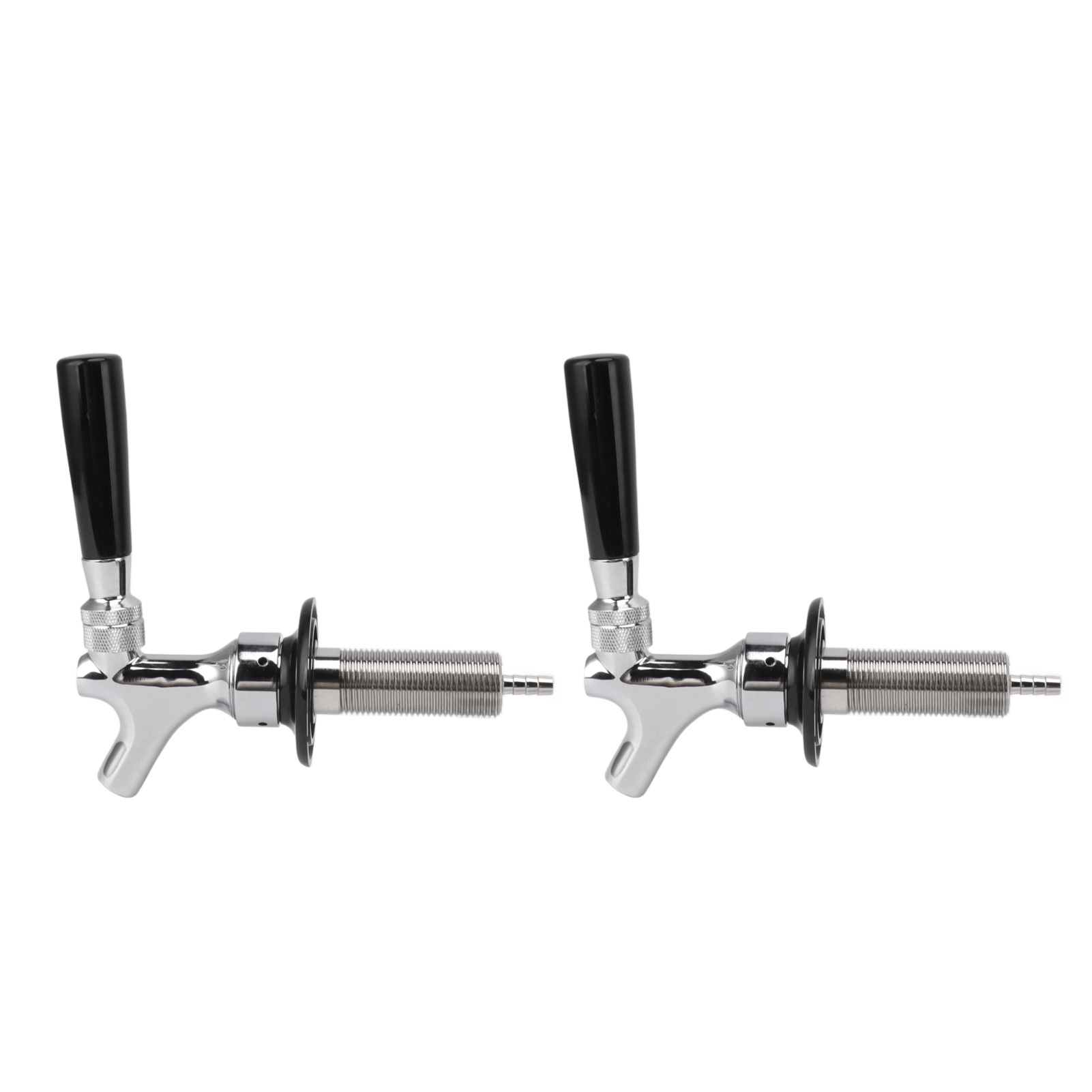 2er-set Bierzapfhähne Aus Edelstahl, Gute Abdichtung, 4‑1/8″ Schaft, 1/4-zoll-schlauchanschluss, G1/2-gewinde