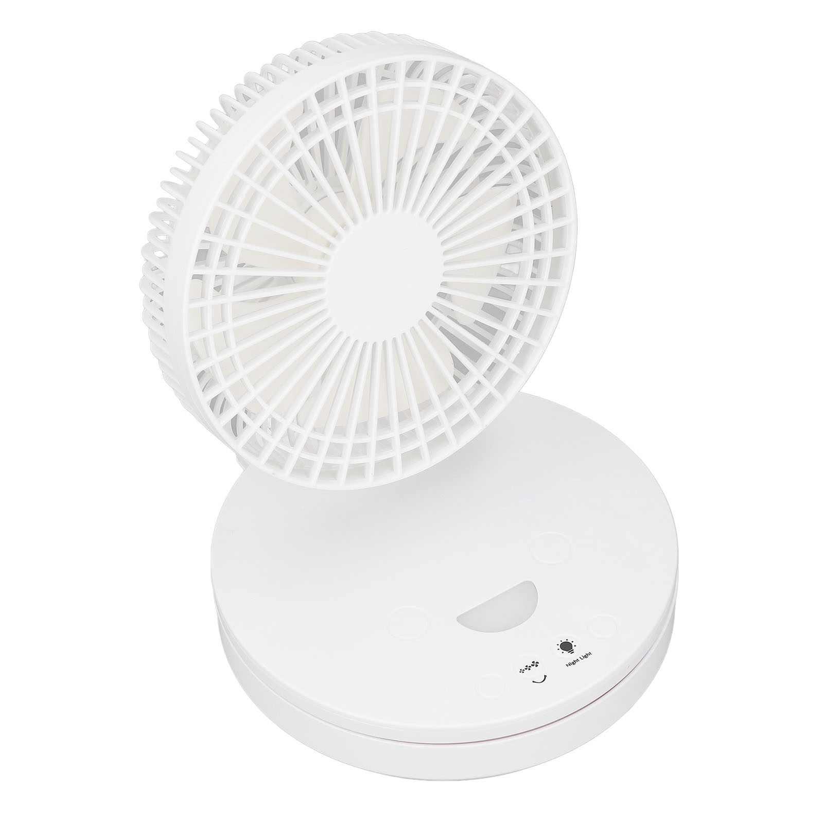 Verstellbarer, Leiser Mini-tischventilator Mit Usb-ladefunktion Und Nachtlicht Für Zuhause, Schlafzimmer Und Büro