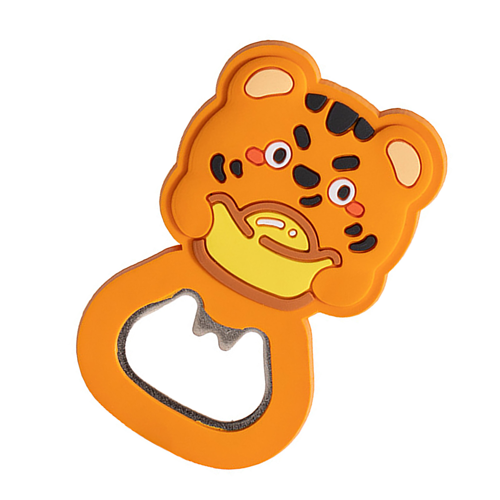 Magnetischer Flaschenöffner Im Cartoon-tier-design, Robustes Pvc-metall, Multifunktionaler Bieröffner Für Zuhause, Partys Und Büro, Tiger