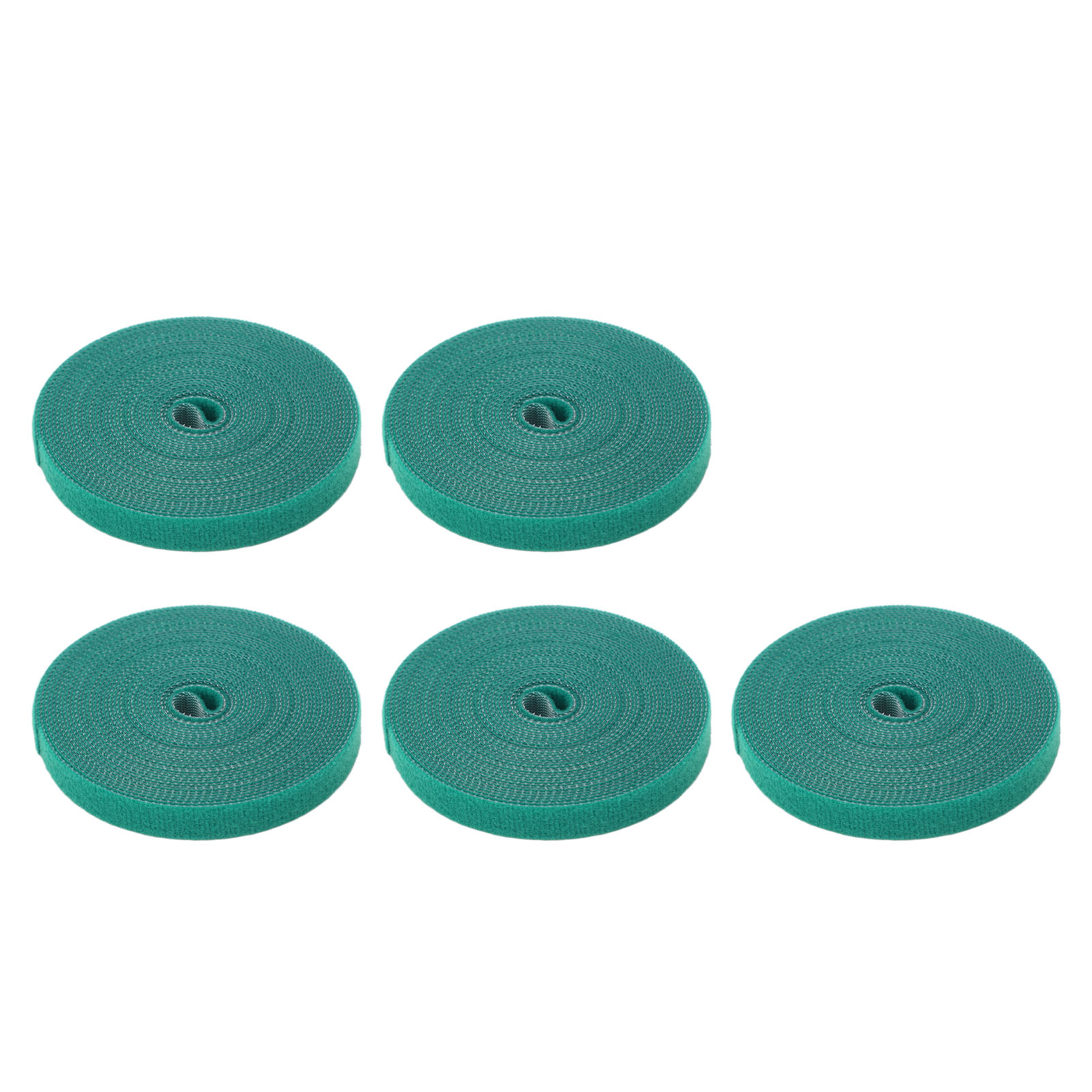 5 Rollen Pflanzenbinder, Wiederverwendbar, Zuschneidbar, Selbstklebend, Klettverschluss, Nylon-gartenband, Baumbinder Zur Pflanzenstütze Und -begradigung, Dunkelgrün