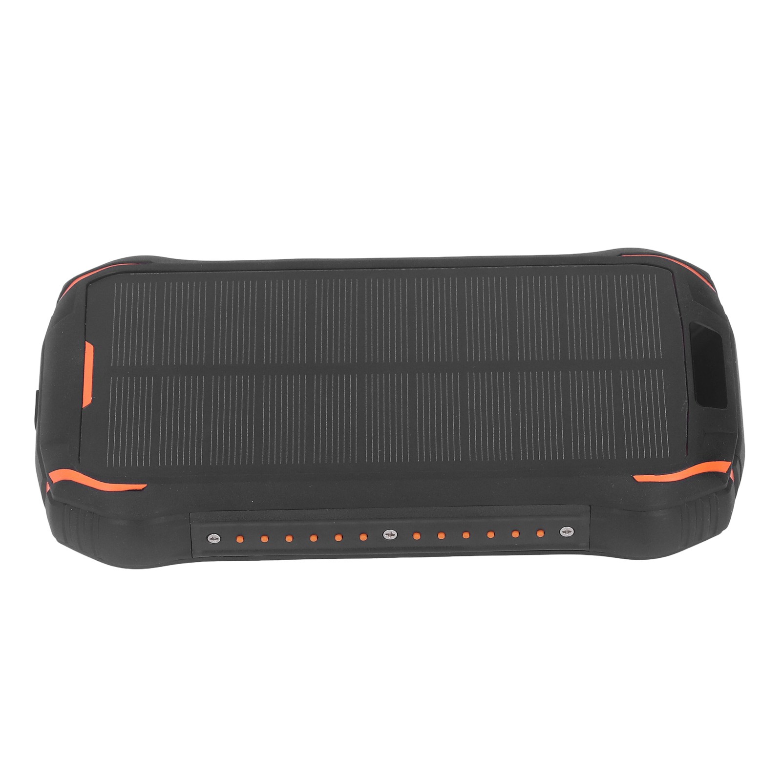 Multifunktionale, Wasserdichte Und Kabellose Solar-powerbank In Schwarz Und Orange Mit 26800 Mah Und Pd18w Schnellladefunktion