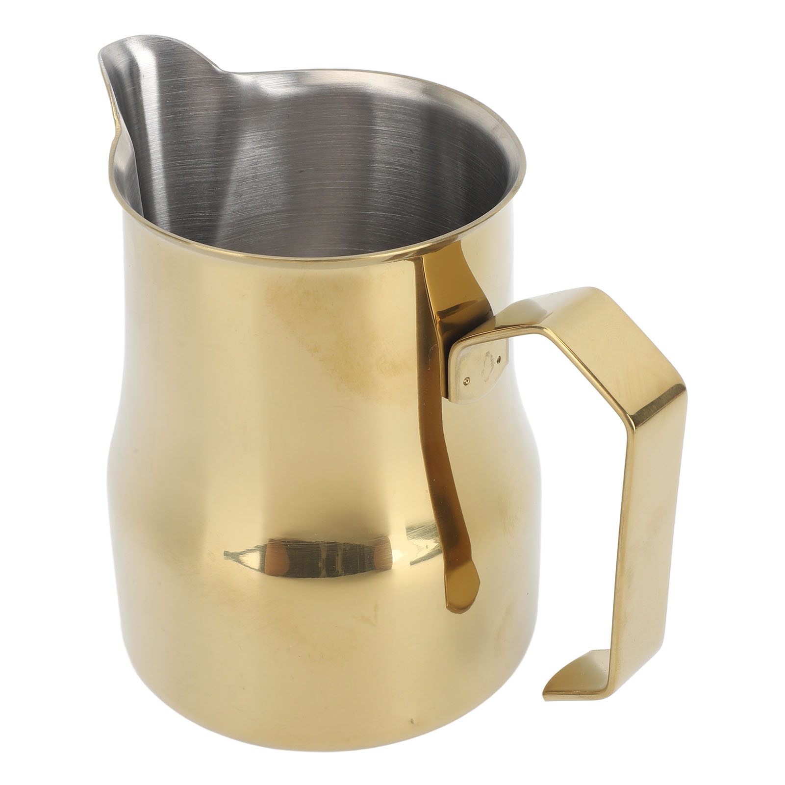 Milchkännchen 450 Ml, Edelstahl 304, Tropffreier Kaffeedampfkännchen, Gold