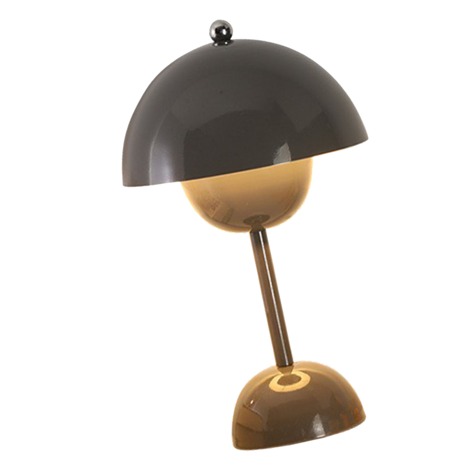 Minimalistische, Dimmbare Led-tischleuchte Für Bars, Schlafzimmer, Restaurants, Leseecke, Stecker (3 Farbwechsel, Knopfschalter), Grau