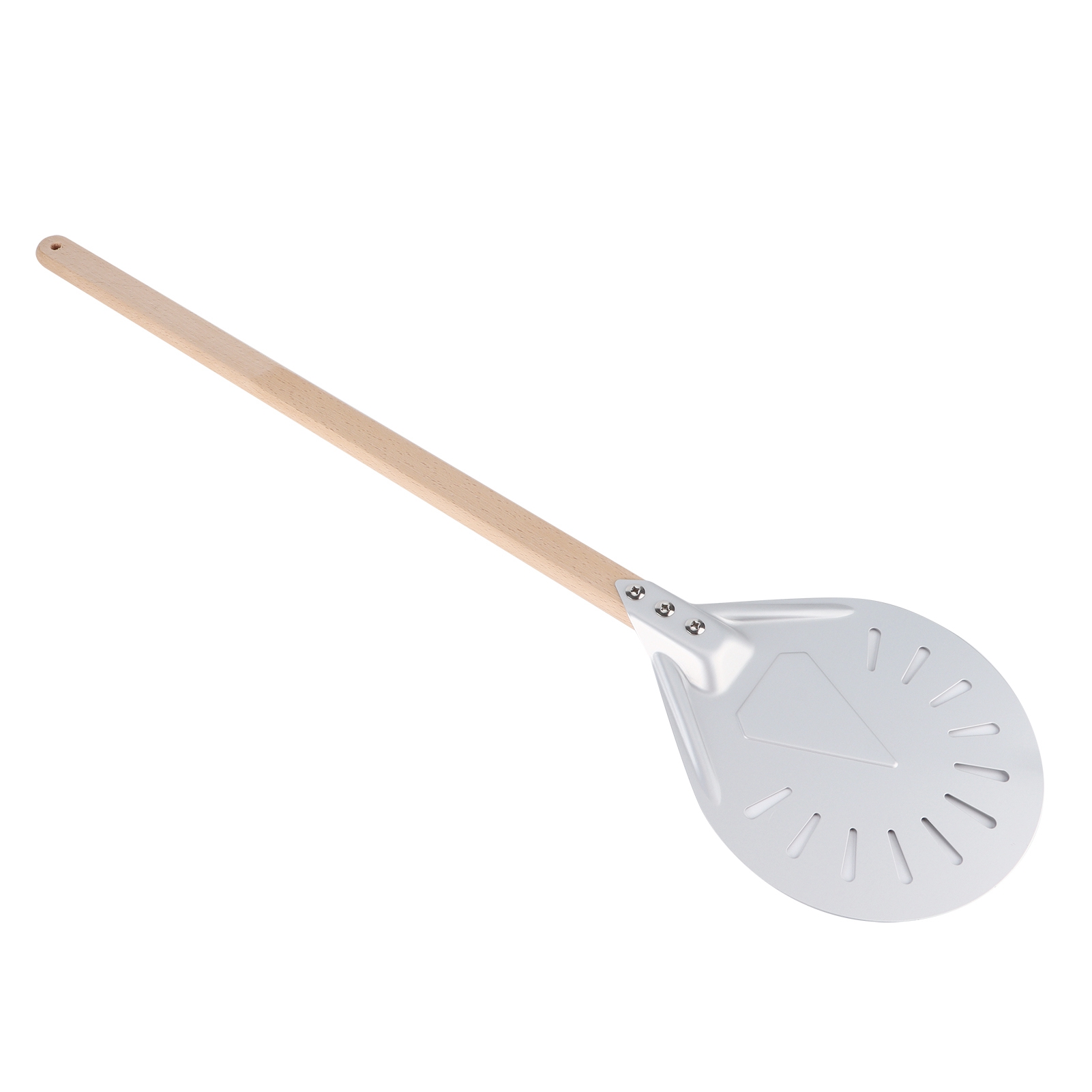 Pizzaschaufel Mit 60 Cm Abnehmbarem Holzgriff, Rutschfester Runder Pizzaspatel, Küchenutensil (8 Zoll)