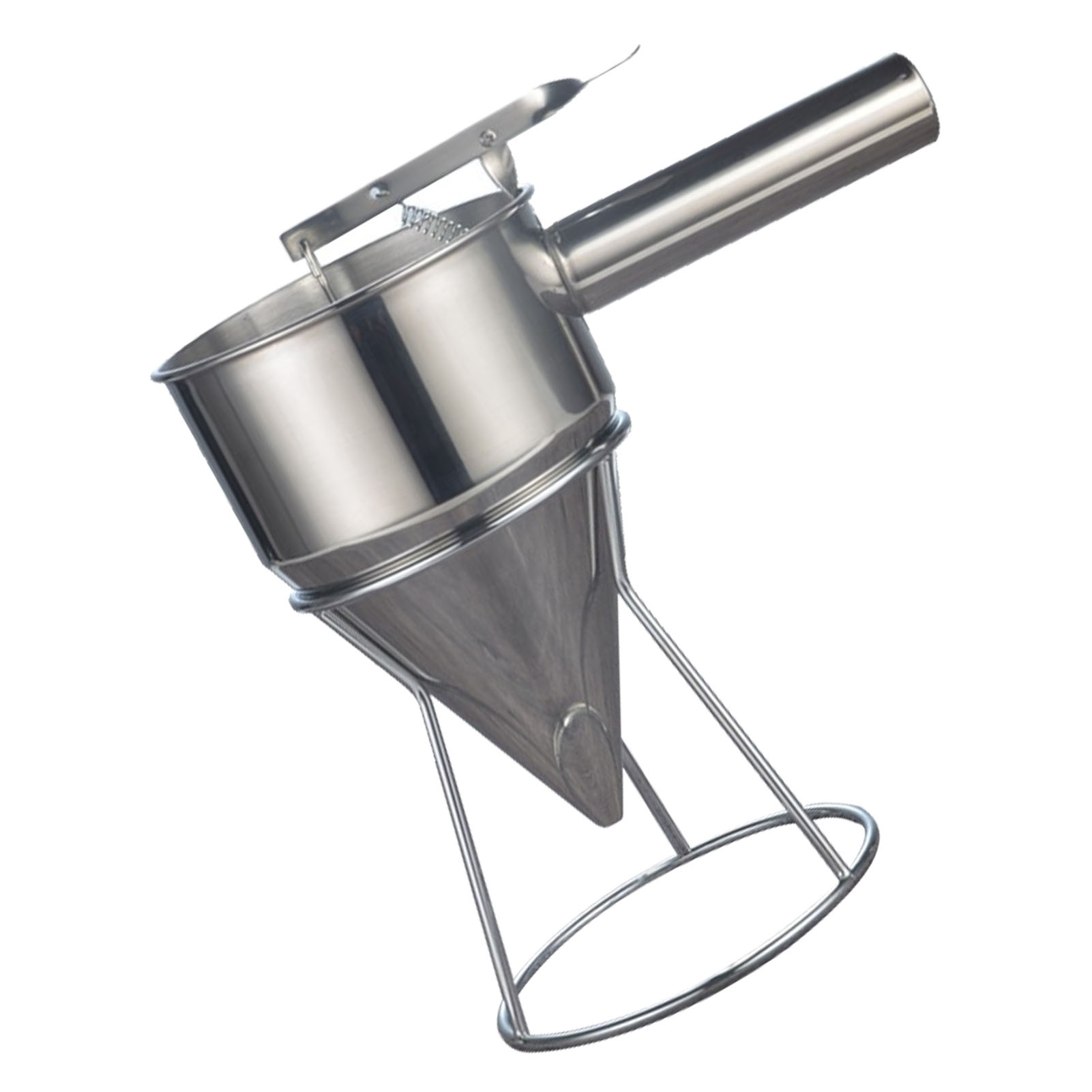 Edelstahl-pfannkuchenteigspender, Backtrichter Mit Stabilem Gestell Für Takoyaki-waffeln