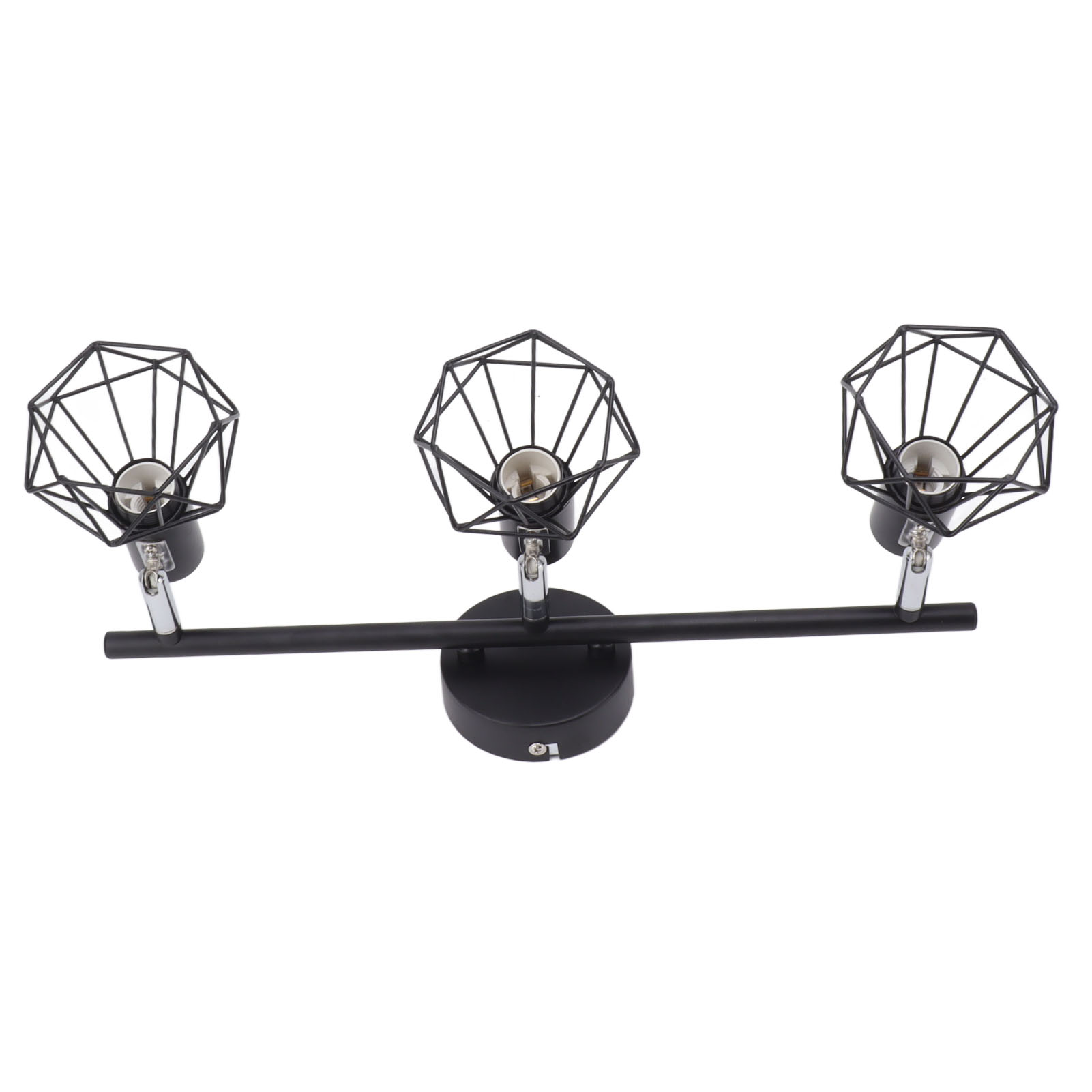 3-flammiges Schienensystem Mit Drehbaren Leuchtenköpfen, Mattschwarze Oberfläche, Moderner Deckenstrahler, 85–265 V