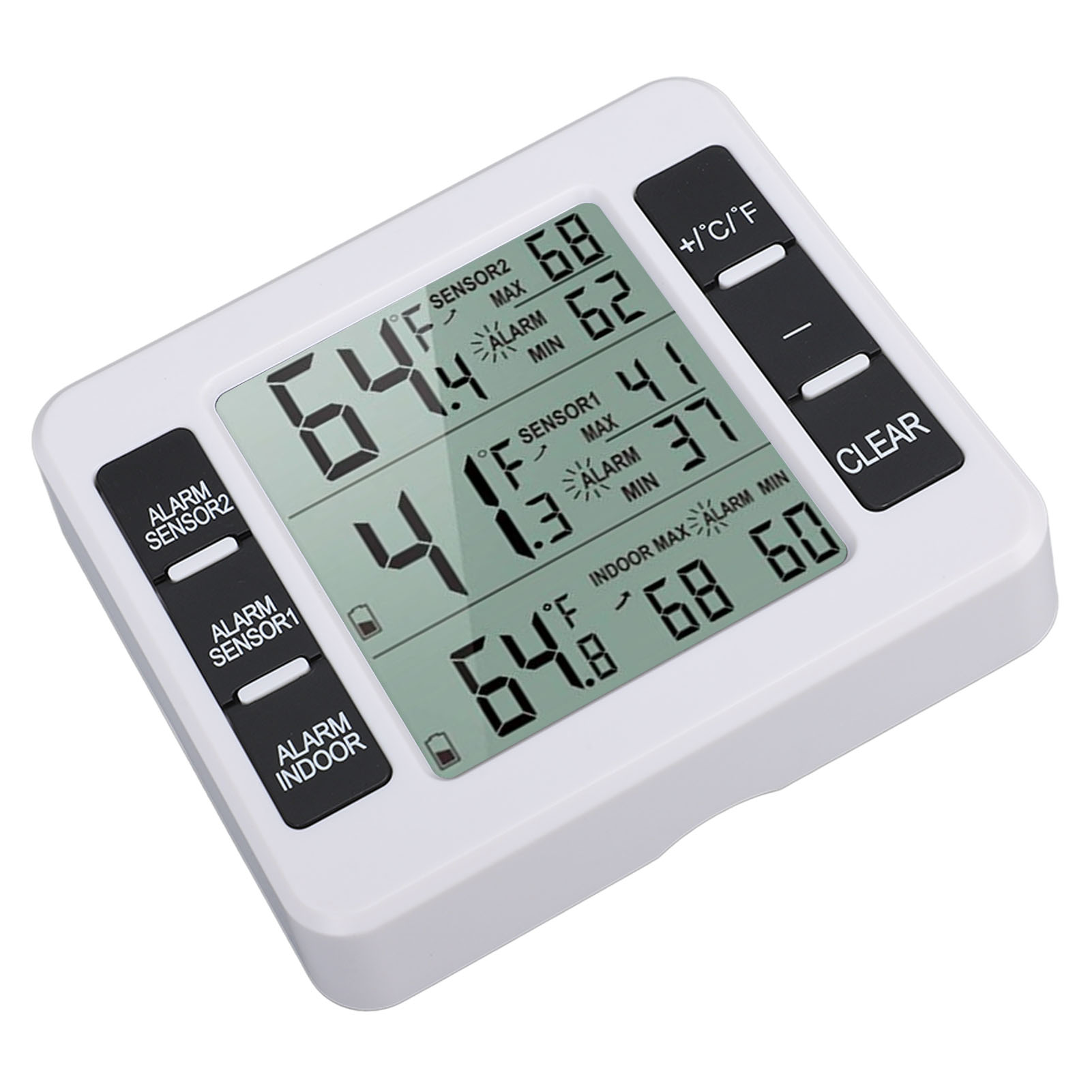 Digitales Innen- Und Außenthermometer Mit Hygrometer, Kabelloses Temperatur- Und Feuchtigkeitsmessgerät Mit 2 Sensoren