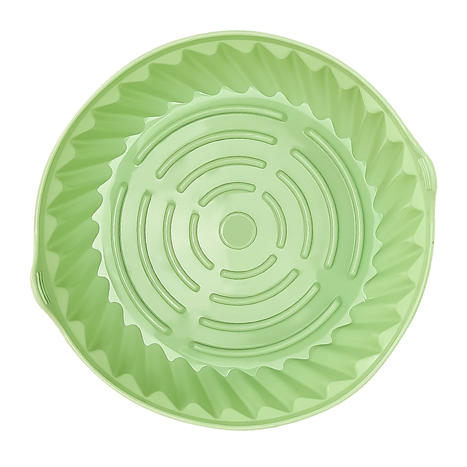 Runde, Hitzebeständige Silikon-einlage Für Heißluftfritteusen, Leicht Zu Reinigen, Cyan, L 22 Cm / 8,66 Zoll