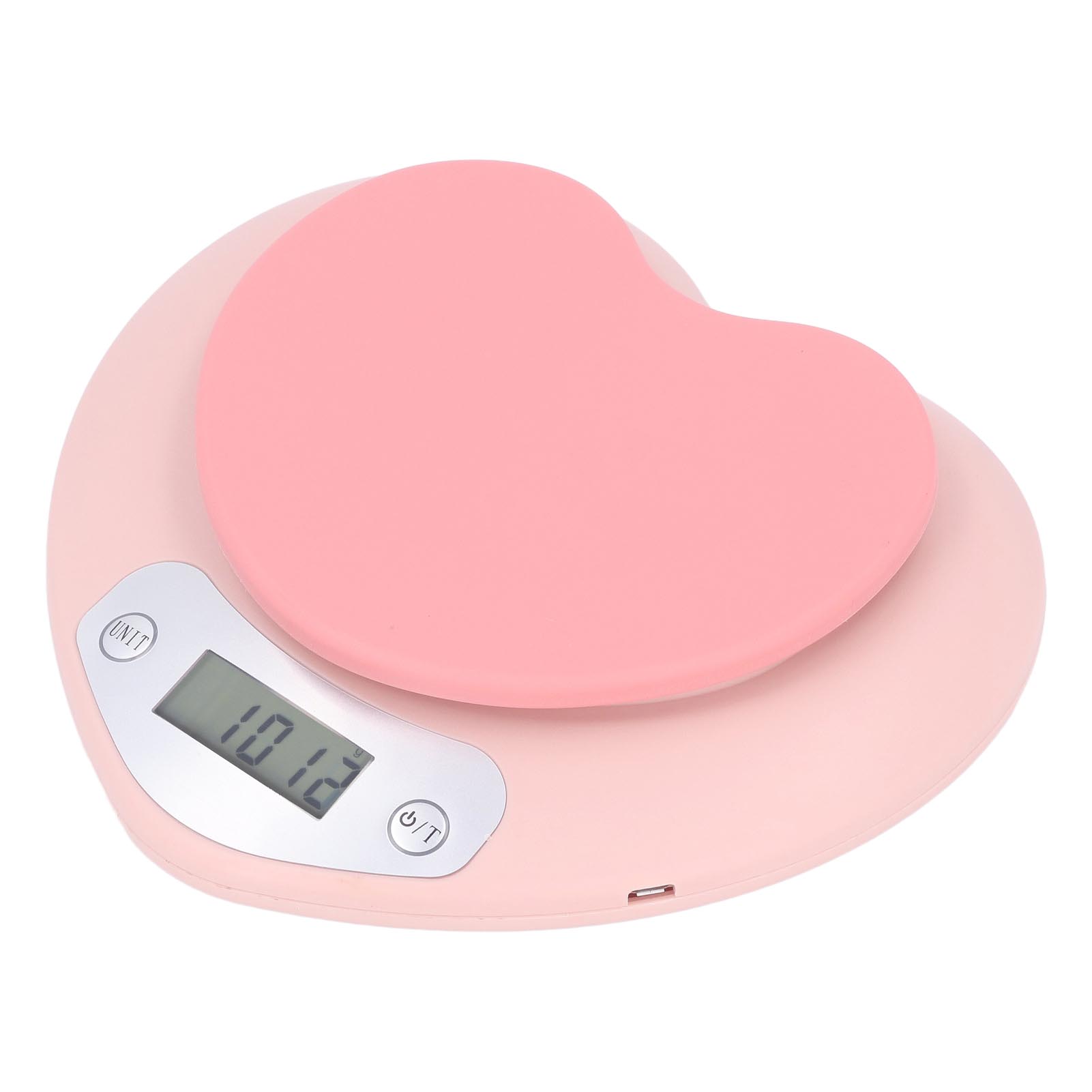 Digitale Küchenwaage Mit 1 G Genauigkeit, 5 Kg, Kleine Herzförmige, Wiederaufladbare Haushaltswaage Zum Kochen Und Backen