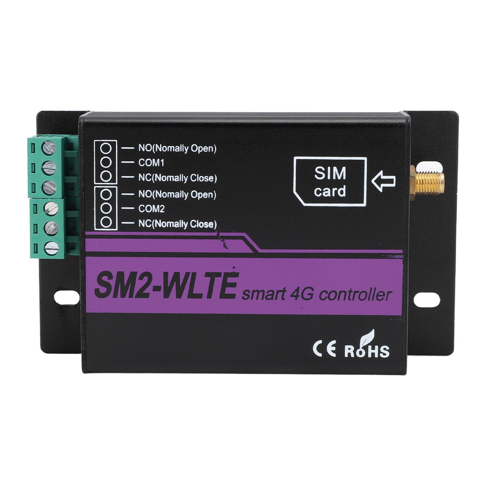 Sm2 Wlte Ea 2-kanal 4g Sms-alarmsteuerung Mit Fernbedienung, App Und Web-anbindung, Temperatur- Und Feuchtigkeitsmessung, Sms-alarm Bei Stromausfall, Eu 100–240 V