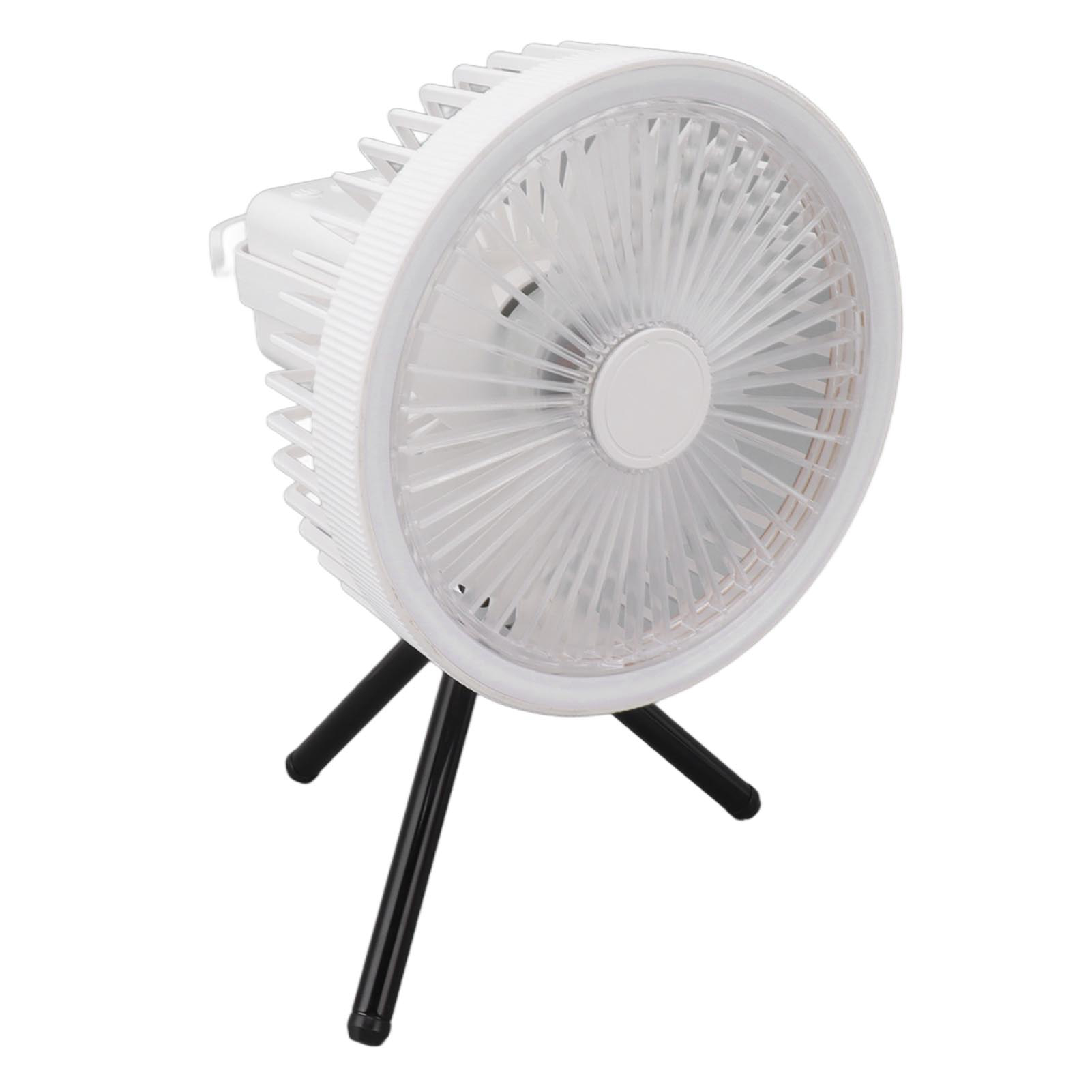 Stativ-standventilator, Usb-wiederaufladbar, Einziehbar, Tragbar, Für Camping, Zum Aufhängen, Mit Fernbedienung Und Nachtlicht