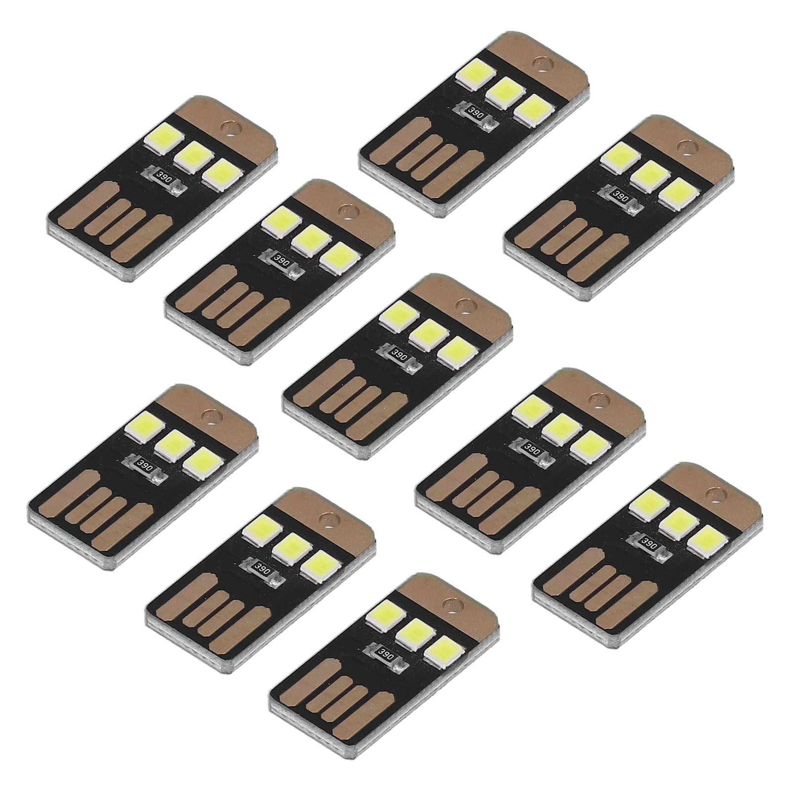 10 Stück Camping-mini-zelt-nachtlichter, Tragbare, Energiesparende Usb-led-taschenlampen Für Outdoor-aktivitäten, Schwarz