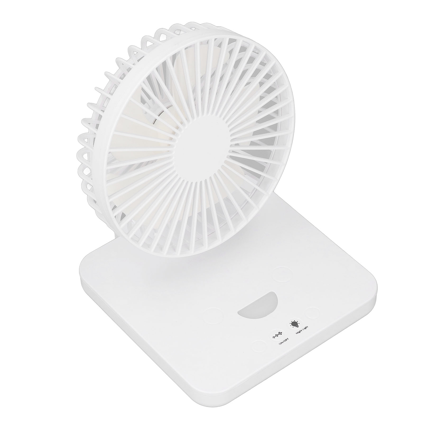 Usb-tischventilator, Drehbar, Leise, 3 Geschwindigkeitsstufen, Verstellbar, Faltbar, Tragbar, Mit Nachtlicht Für Zuhause, Büro Und Auto