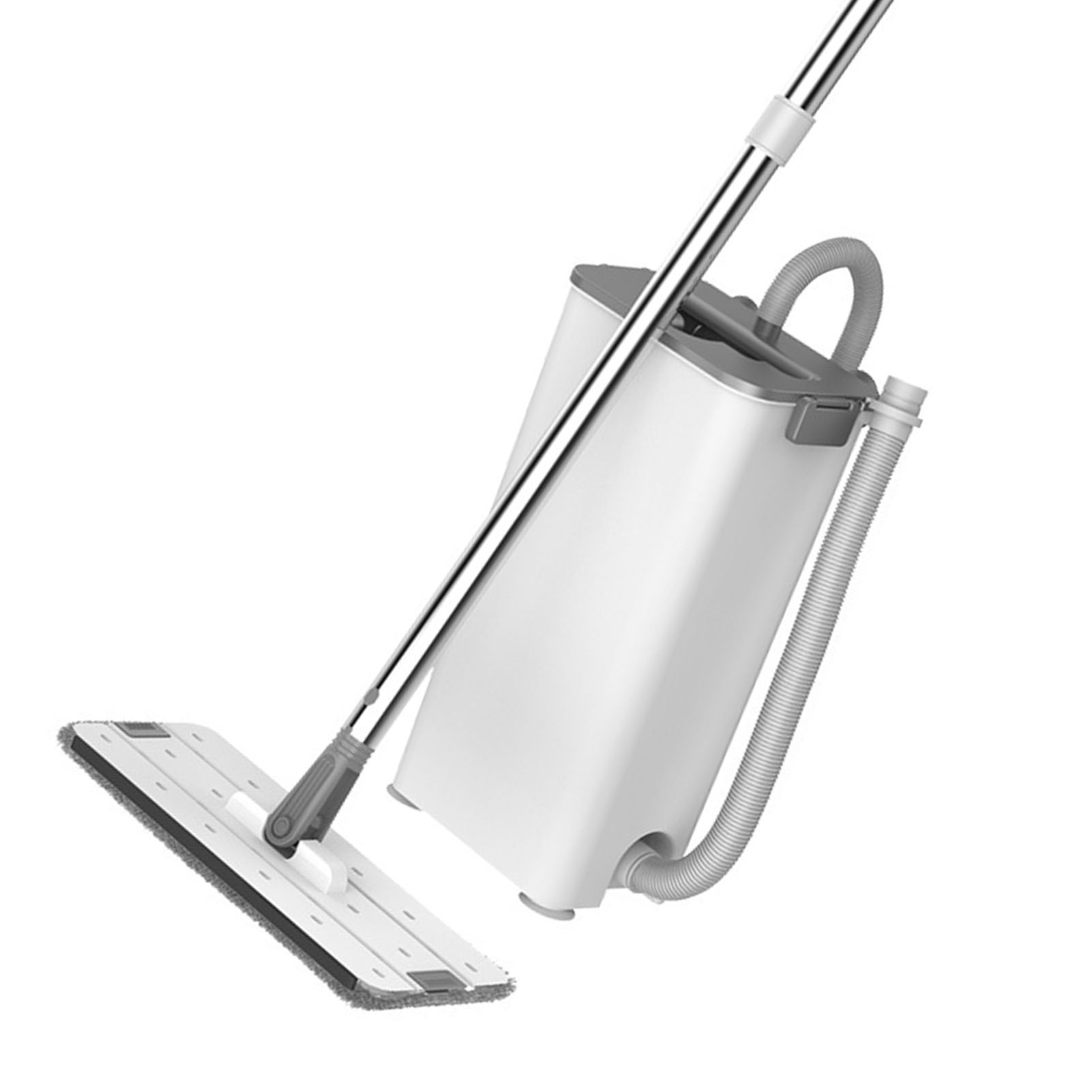 Freihändiger Flachwischer Mit 3 Pads Für Nass- Und Trockenreinigung. Hocheffizientes Wasserschaben. Flachwischer-eimersystem Für Die Reinigung Von Hartholzböden. 40 Cm Vergrößerte Basis. Verstärkter E