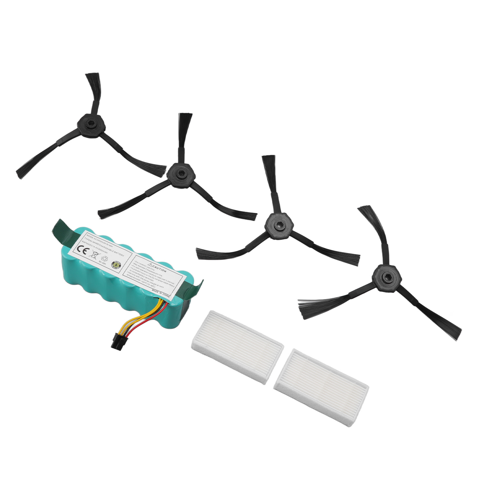 Kehrmaschinen-seitenbürste Und Filter Mit Nimh-akku (3500 Mah), Umweltfreundliches Zubehör Für Kehrmaschinen (ersatz Für Cr120, Cr121, Cr540)