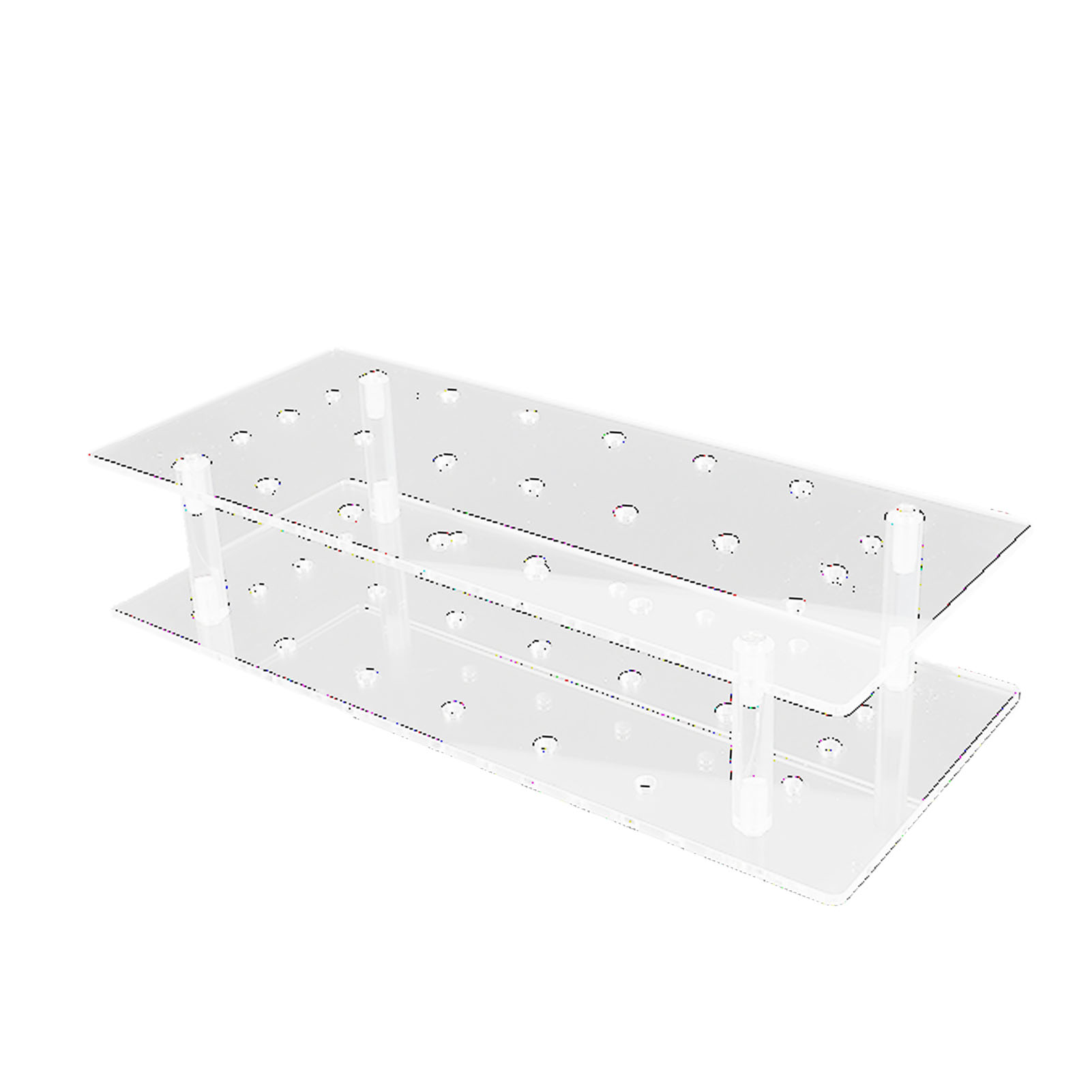 Acryl-kuchenständer Mit 21 Löchern, Wiederverwendbar, Transparent, 2-lagig, Ideal Für Hochzeiten, Babypartys Und Geburtstage.
