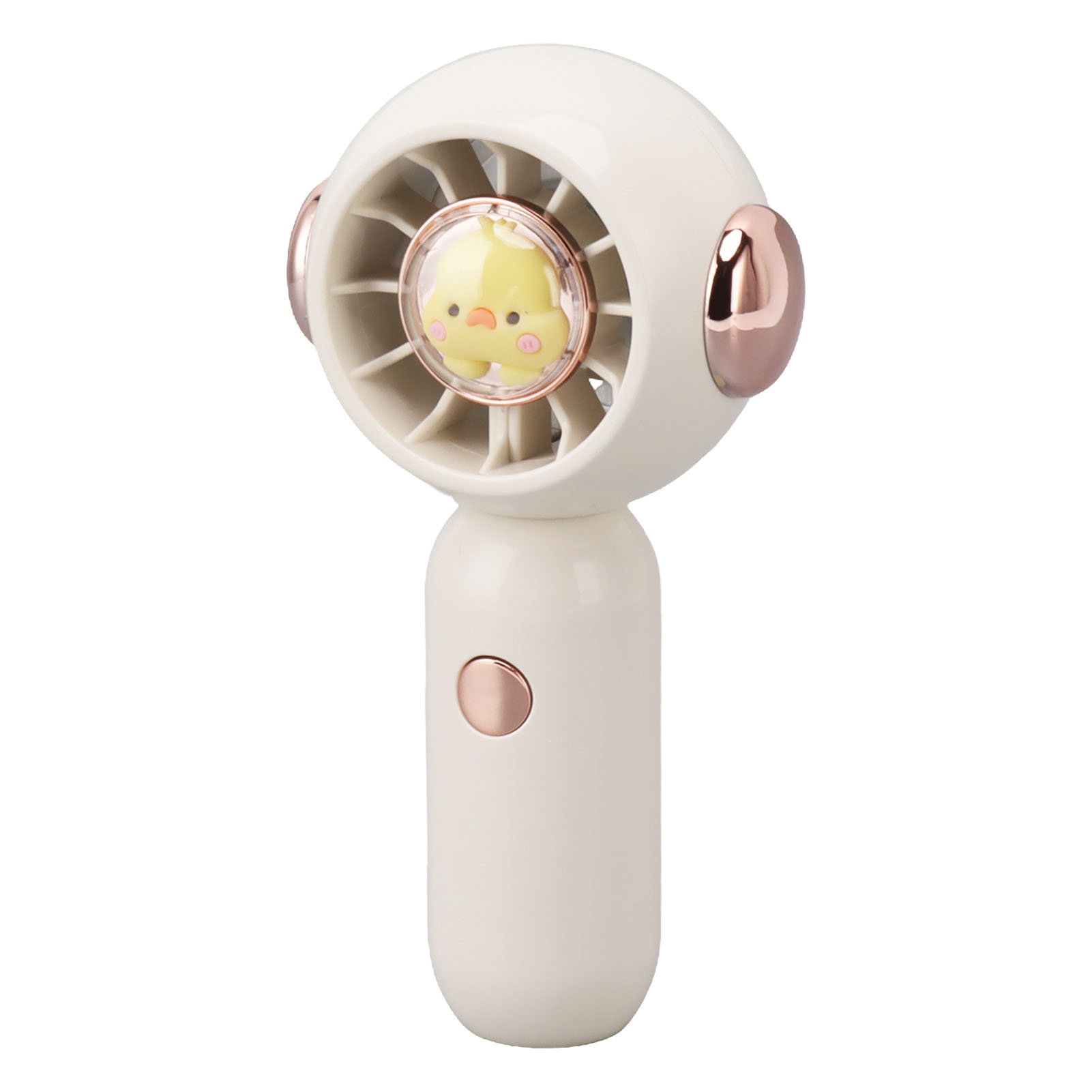 Tragbarer Handventilator Mit Usb-ladefunktion, Tiermotiv, Geräuscharm, Verstellbar, Ideal Für Reisen Im Freien, Weiß