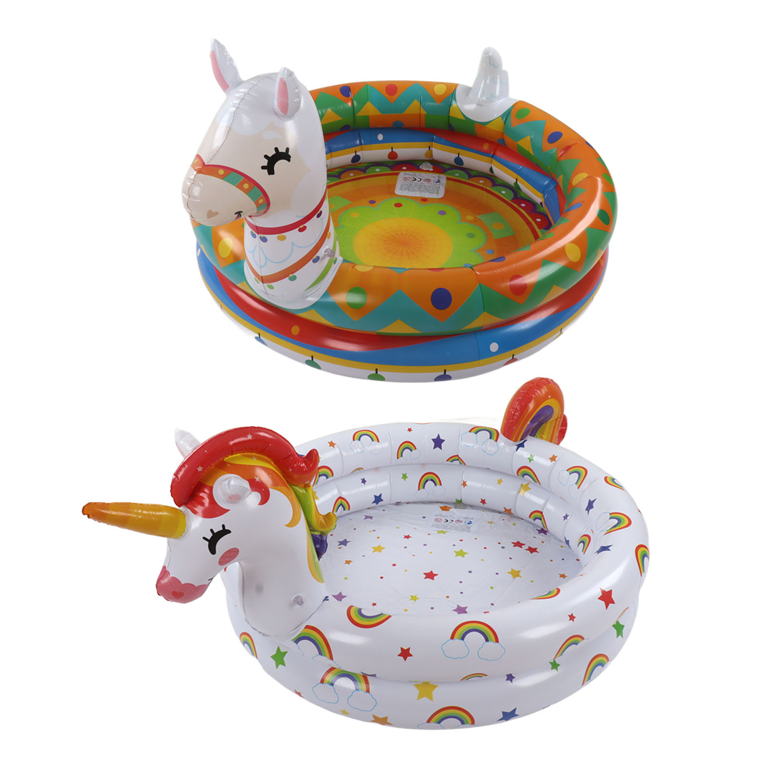2er-pack Aufblasbare Kinderpools Aus Pvc, Faltbar, Tragbar, Mini-schwimmbecken In Niedlicher Tierform, Aufblasbares Baby-schwimmbecken Für Zuhause Und Garten