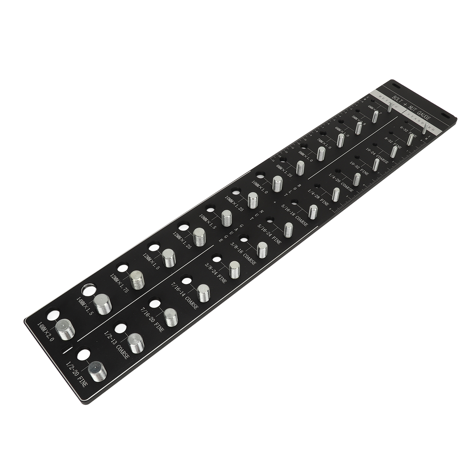 Gewindeprüfer Für Muttern Und Schrauben, 28 Größen (zoll Und Zentimeter), Aus Kohlenstoffstahl Und Aluminiumlegierung, Präzise Und Einfach Zu Bedienen.