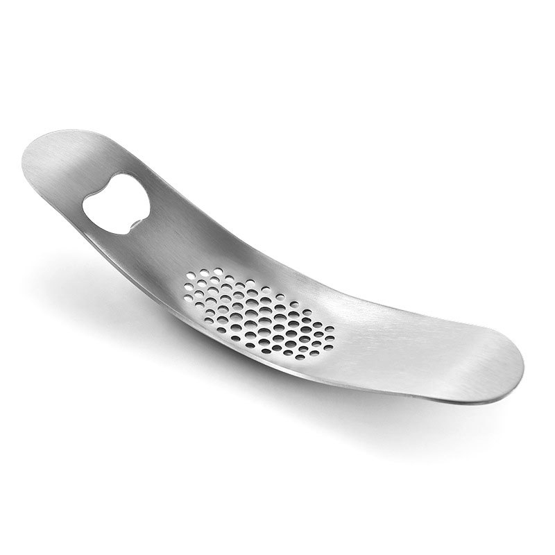 Knoblauchpresse Aus Edelstahl, Zerkleinerer, Küchenhelfer, Manueller Kartoffelstampfer, 2-in-1-flaschenöffner