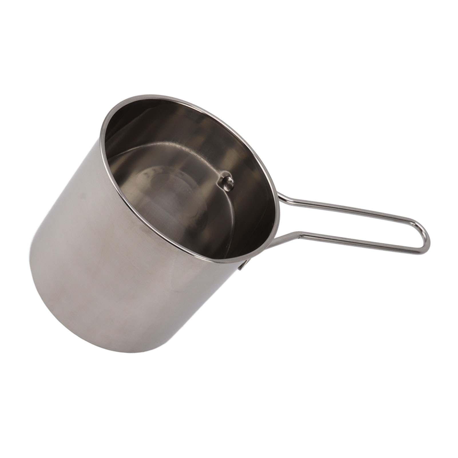 Edelstahl-bratpfanne, Hitzebeständig, Ölsparend, Tragbar, Mini-metall-bratpfanne Mit Langem Griff, 4-teiliges Set