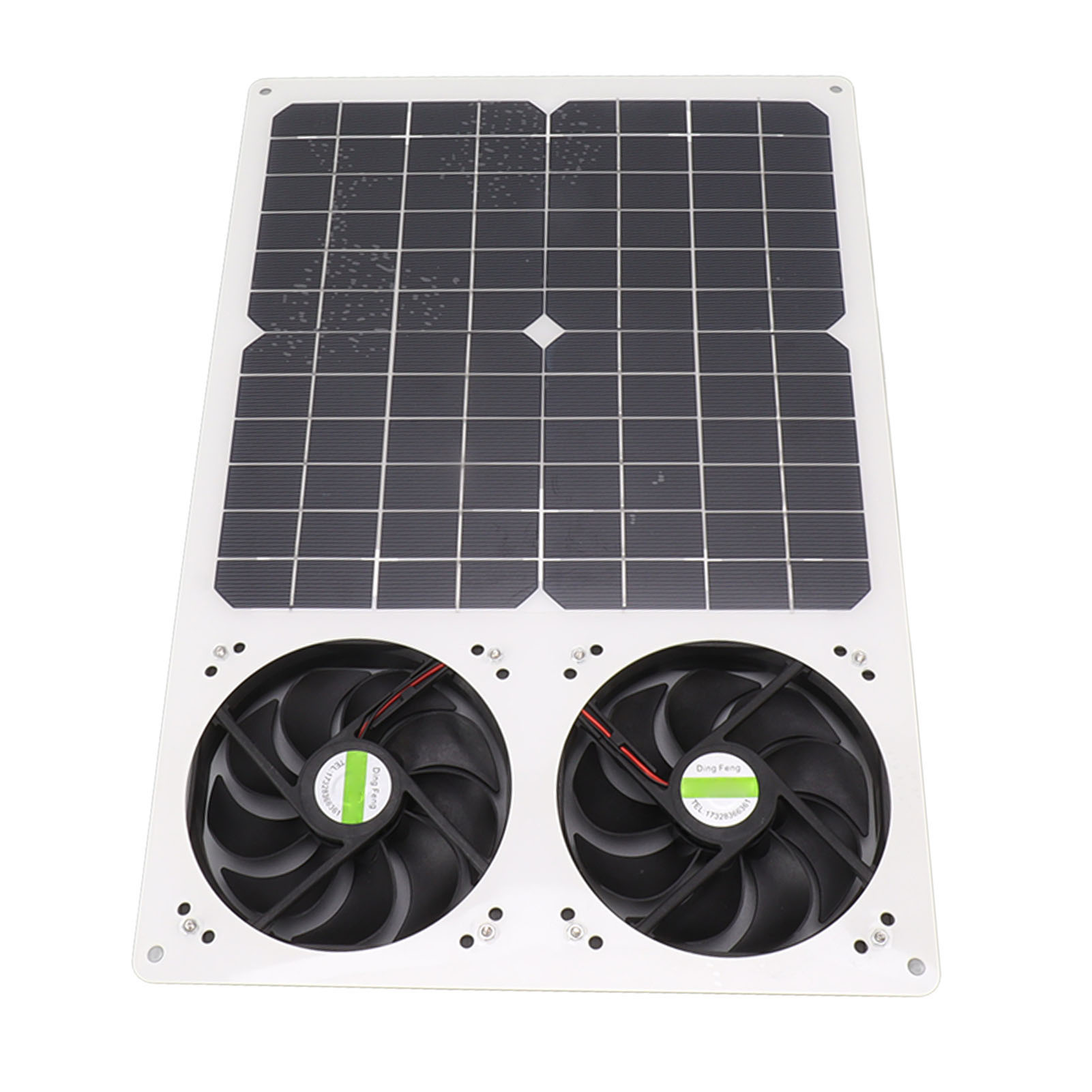 40w Solarpanel-lüfterset, Wasserdichter Abluftventilator, 6 Zoll, Tragbarer Solarlüfter Mit Zwei Fächern Für Hühnerställe, Gewächshäuser Und Schuppen