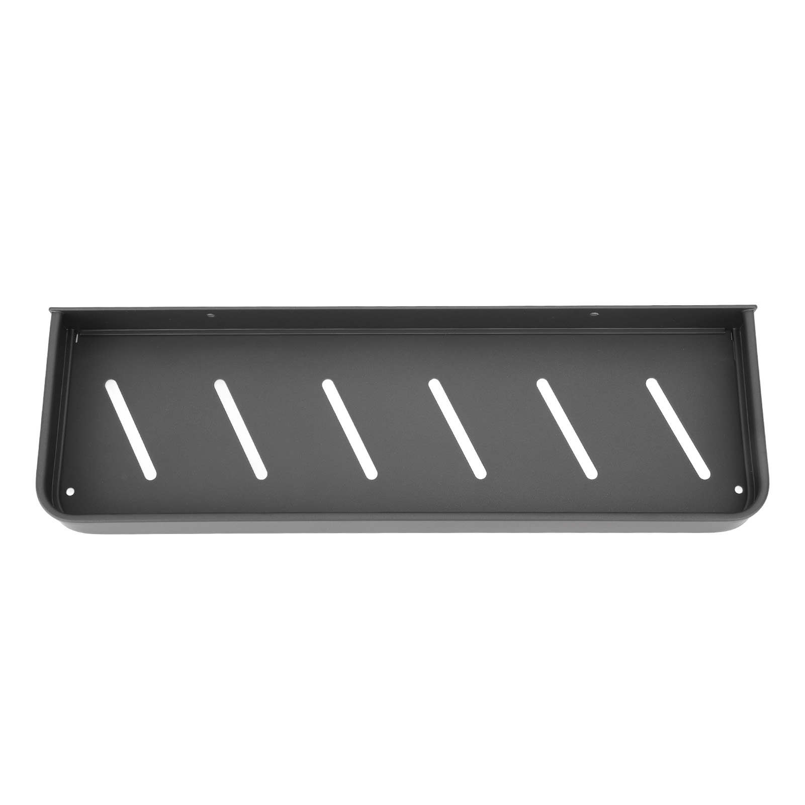 Duschablage Aus Rostfreiem, Glattem Aluminium In Schlichtem Schwarz, Robust Und Mit 5 Haken, Auch Für Küche Und Wäsche Geeignet, 50 Cm (19,7 Zoll)