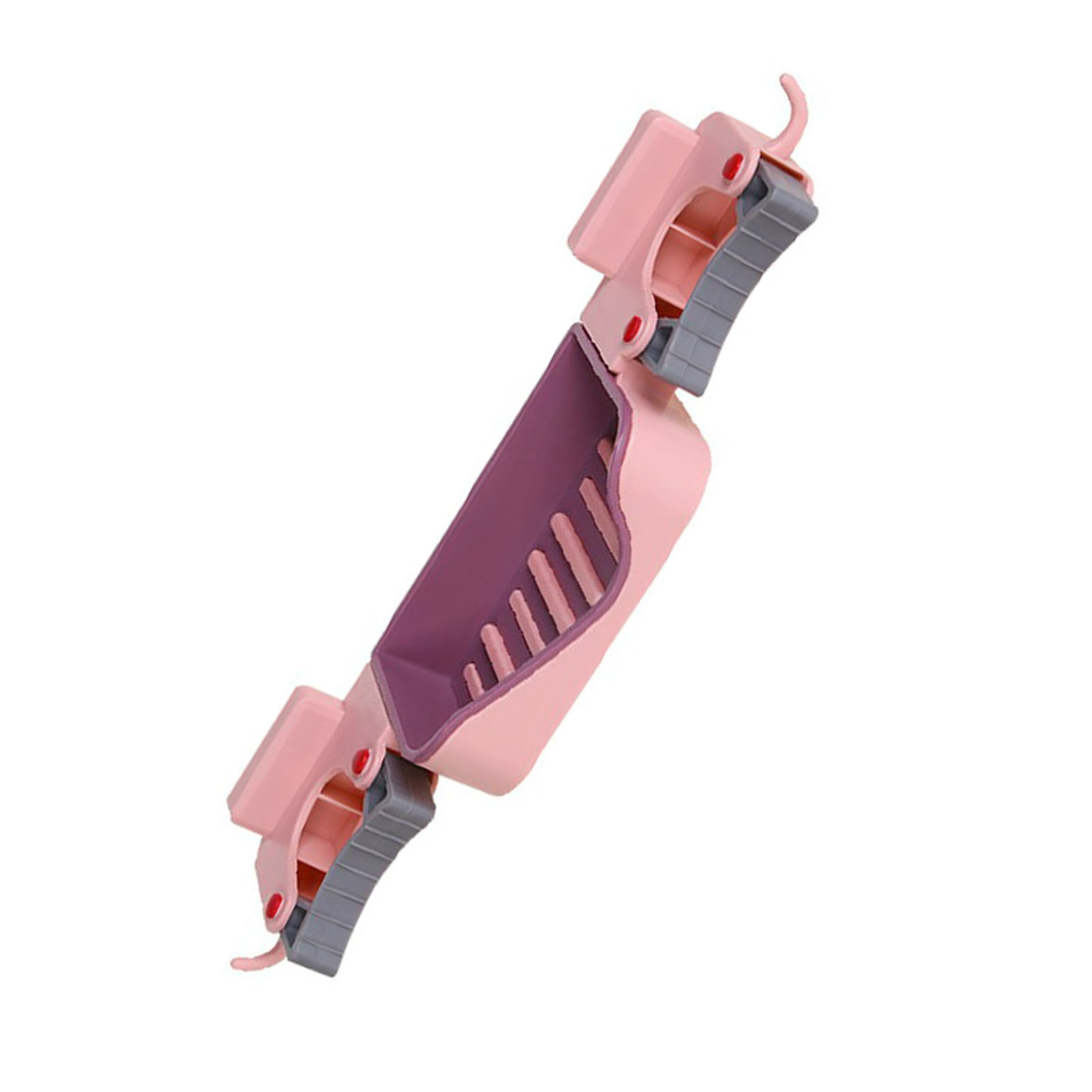 3-in-1-seifenhalter Mit Wandhalterung Für Haushaltsmopp, Abflussablage, Besenhalter Und Kartenhalter Für Bad, Küche Und Wc, Rosa, Einheitsgröße