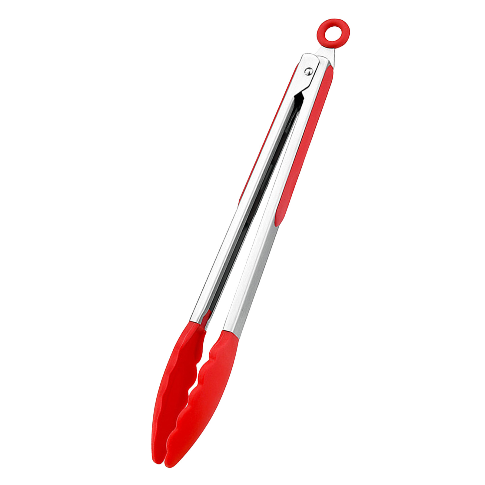 Küchenzange, Hitzebeständig, Rutschfest, Aus Silikon, Grillzange, Rot, 30 Cm