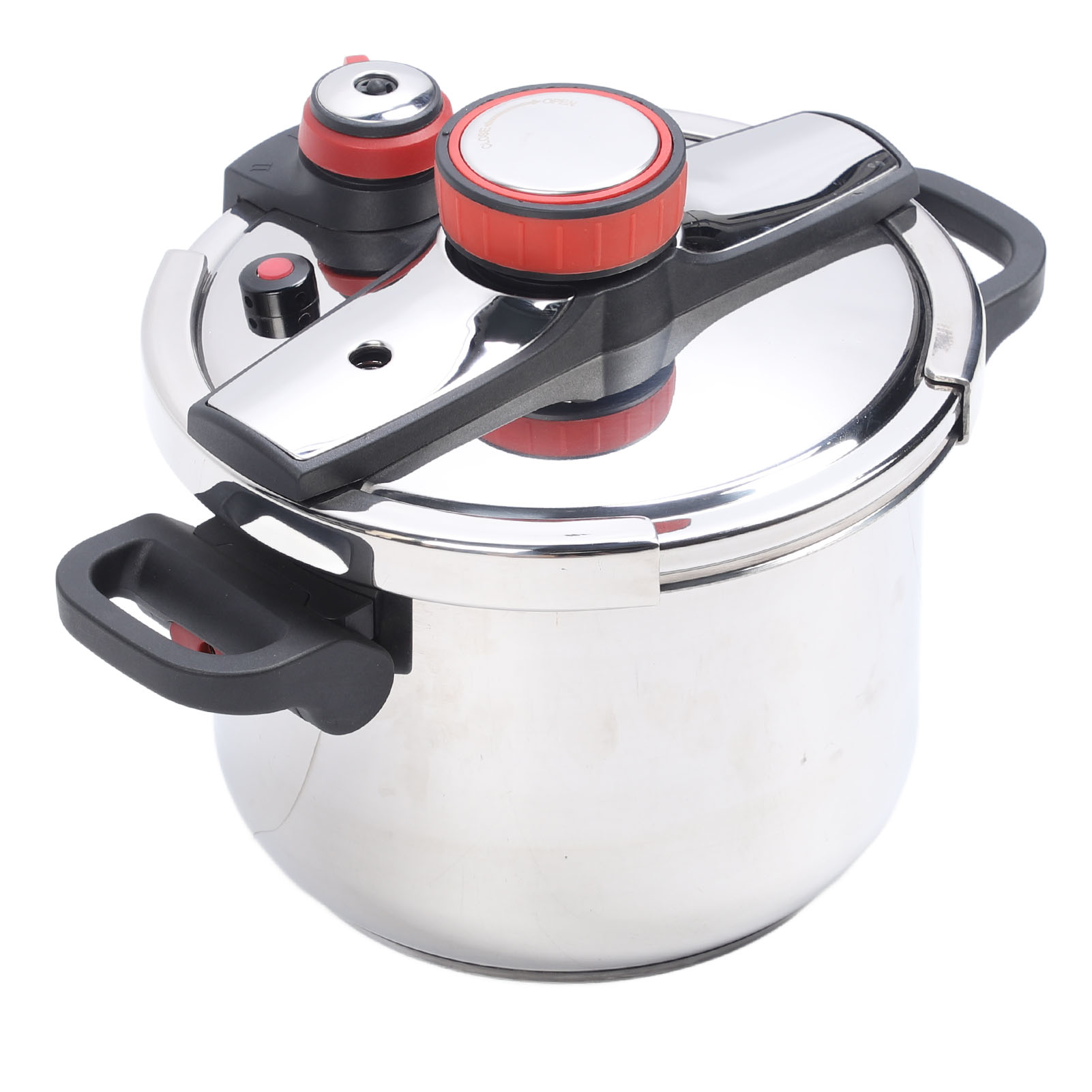 Schnellkochtopf Mit 2 Geschwindigkeitsstufen, Edelstahl 304, Klappbarer Griff, Geeignet Für Induktions-, Gas- Und Offene Herdplatten, 6,5 Liter