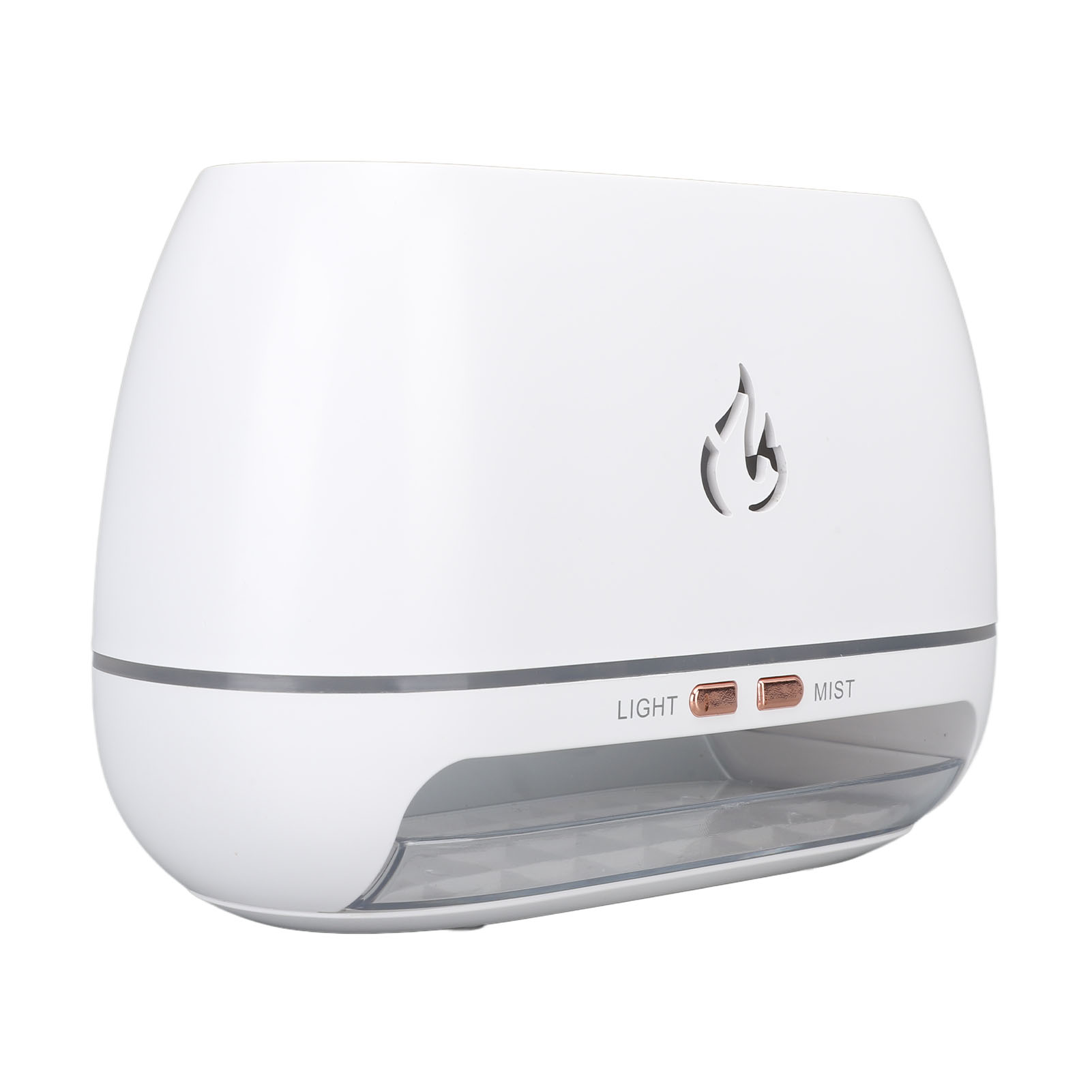 Flammendiffusor Weiß, 7 Farben, Realistischer, Leiser Betrieb, 200 Ml, 6 W, Flammennebel-luftbefeuchter Für Büro, Schlafzimmer Und Zuhause