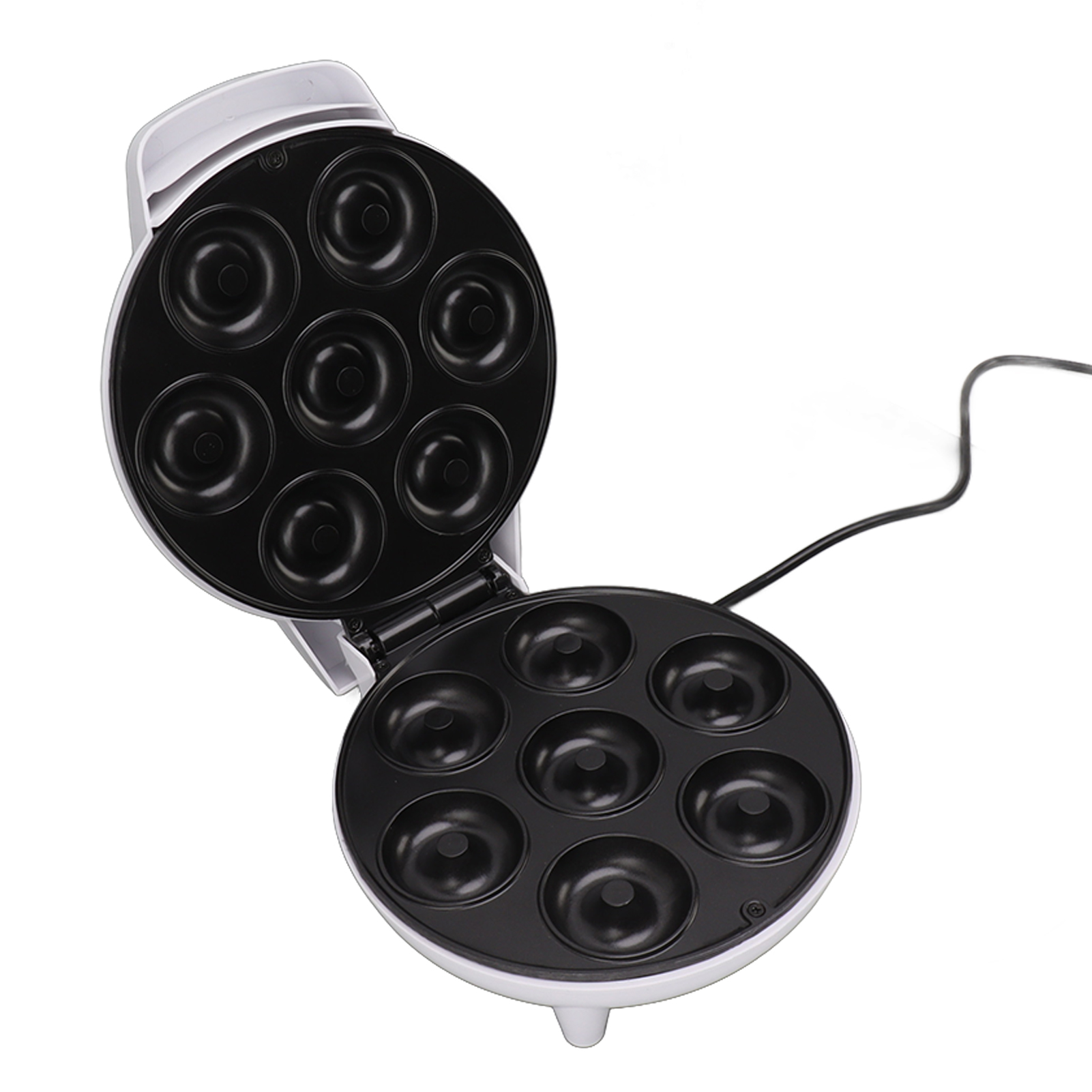 Mini-donutmaschine, 1200 W, Antihaftbeschichtet, Hocheffizient, Sicher, Elektrisch, Eu-stecker, 220 V
