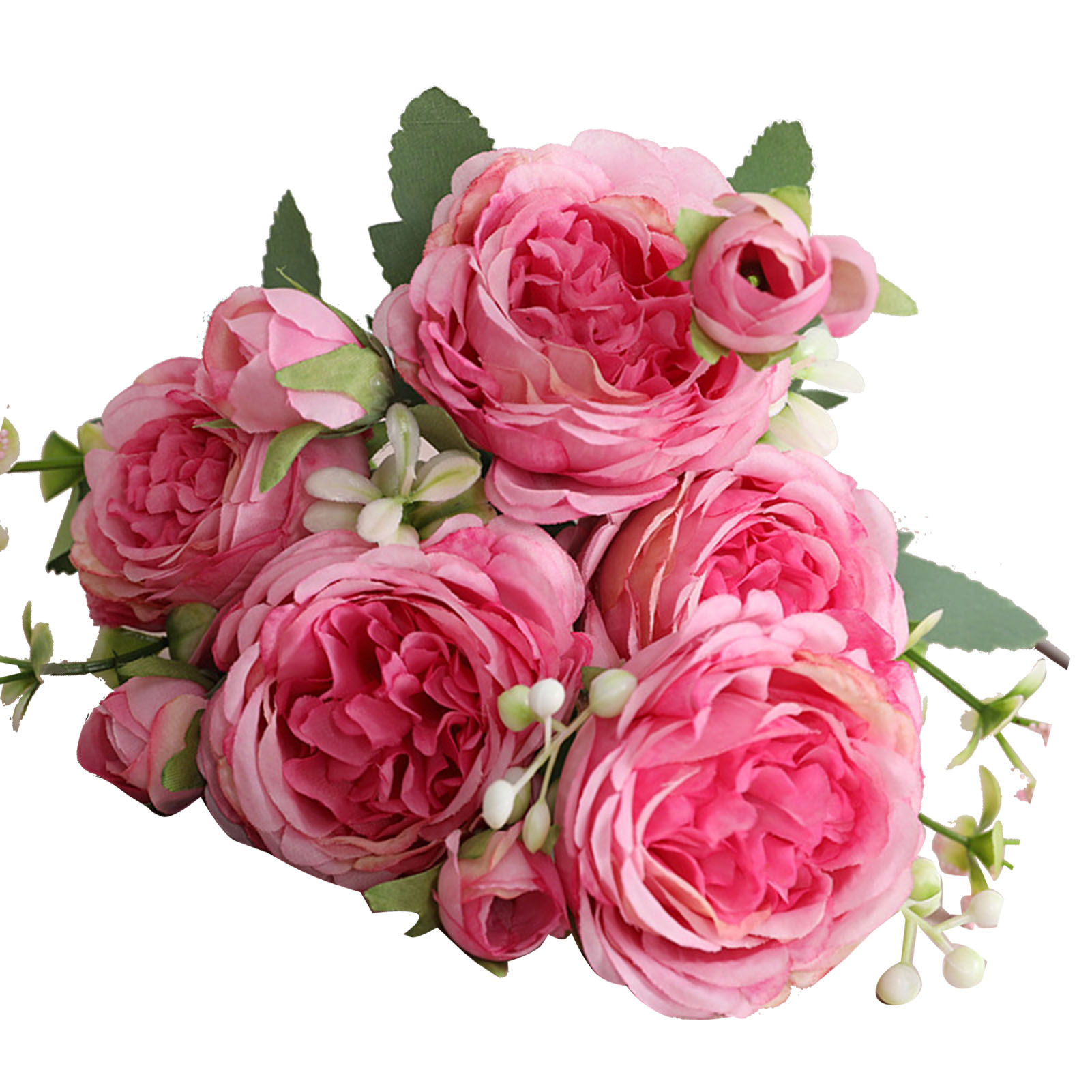 3 Bündel, 5 Köpfe Künstliche Persische Rosen, Handgebundener Rosenstrauß Für Hochzeiten, Wohnzimmerdekoration, Rosa-lila