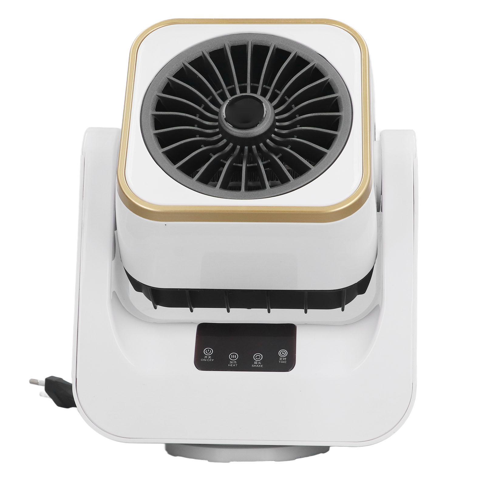 Elektrischer Tischheizer, Klein, Kühl/warm, Mit Fernbedienung, Für Zuhause, Büro, Studentenwohnheim, Eu, 220 V, 1000 W, Grau