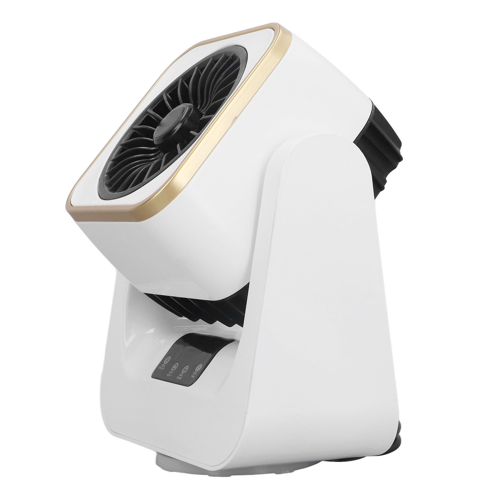 Elektrischer Tischheizer, Klein, Kühl/warm, Mit Fernbedienung, Für Zuhause, Büro, Studentenwohnheim, Eu, 220 V, 1000 W, Schwarz