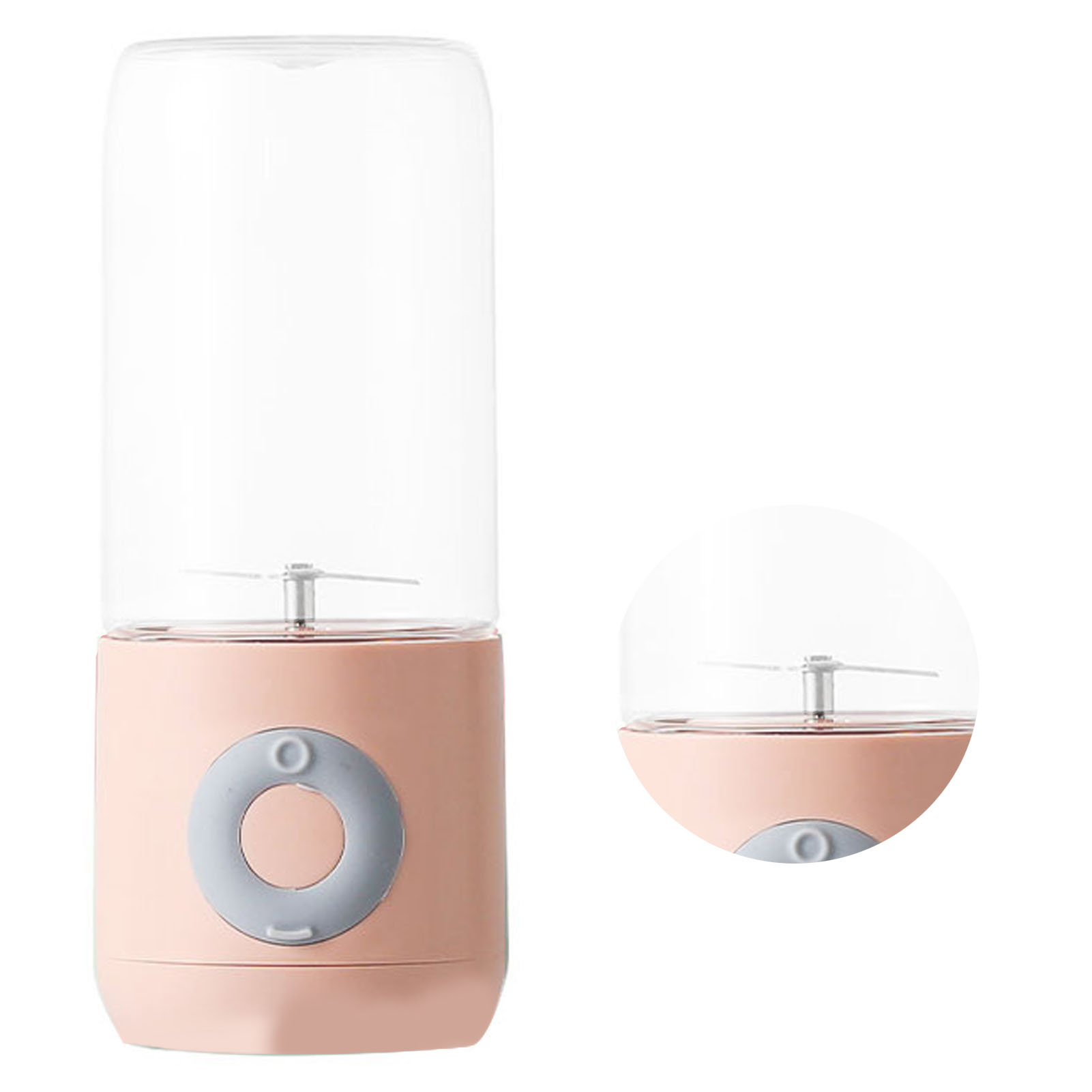 Tragbarer Standmixer Mit 6 Klingen, Usb-aufladbar, Fruchtmixer, Entsafter Und Becherformer Für Küche Und Garten, Pink