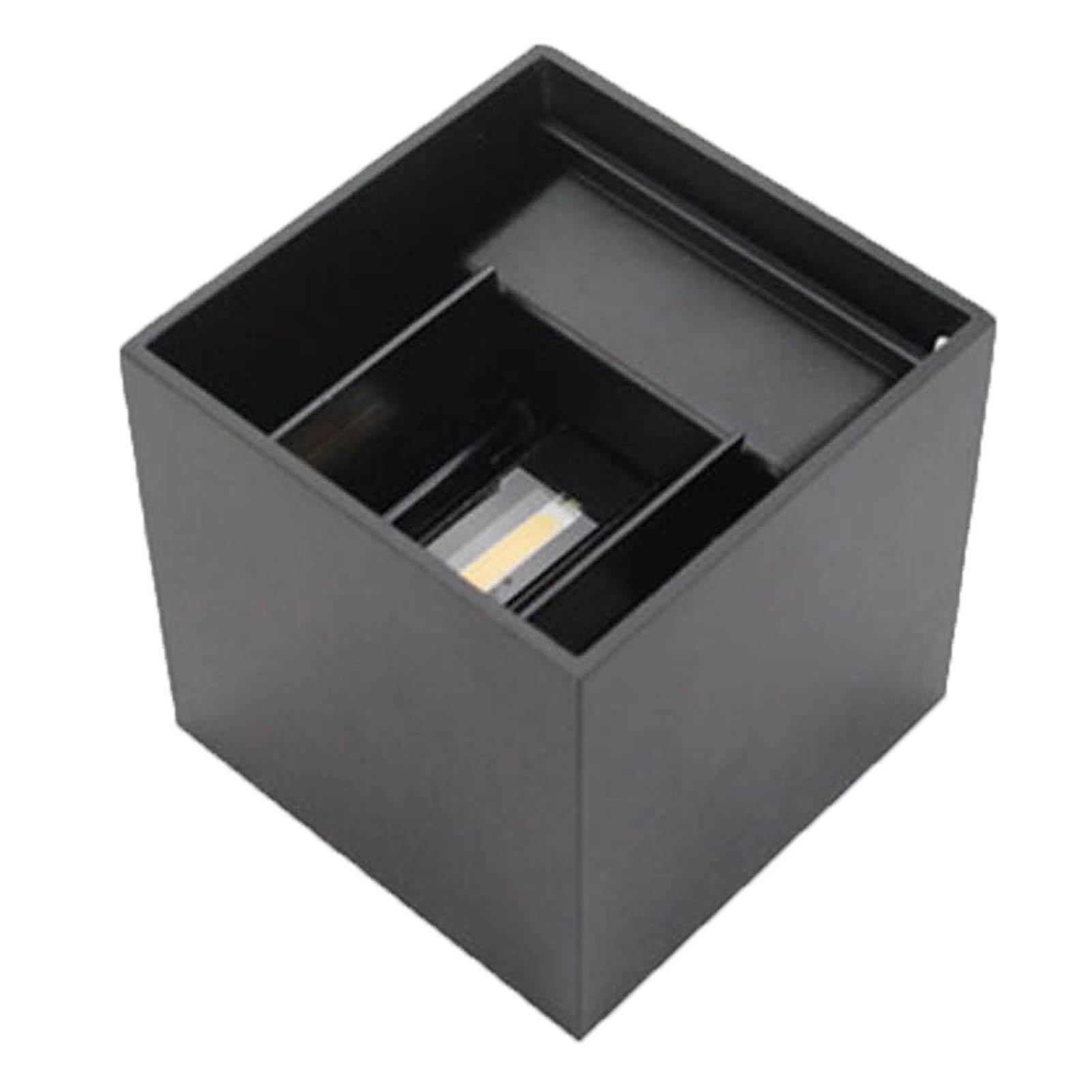 Schwarze Quadratische Wandleuchte, 12 W, 3000 K, Warmweißes Licht, Dekorative Led-wandleuchte Aus Aluminiumlegierung Für Zuhause