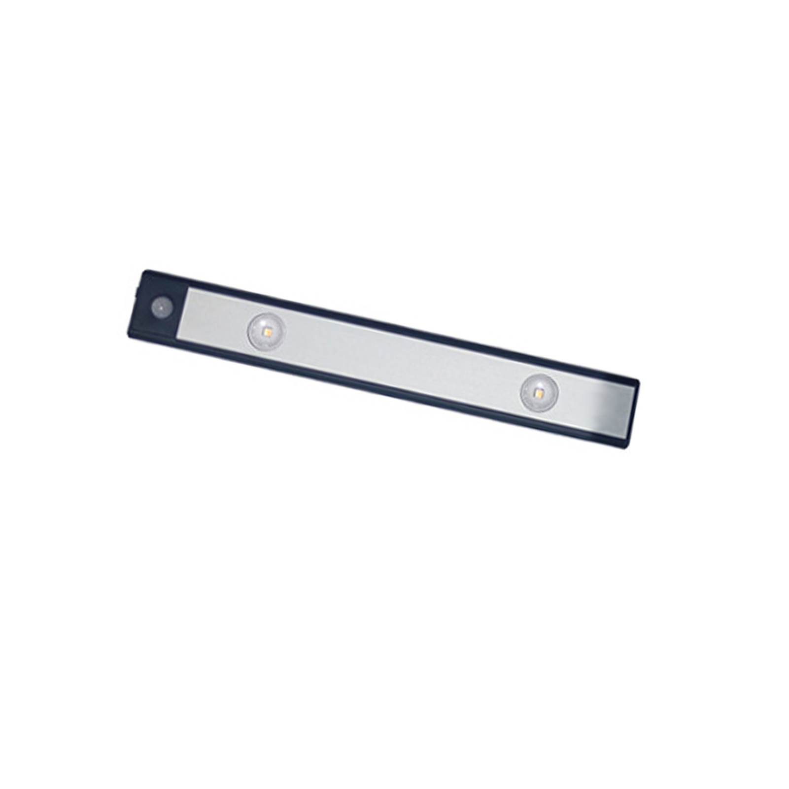 Ultradünne, Intelligente, Wiederaufladbare, Kabellose Led-schrankleuchte Mit Bewegungssensor, 20 Cm / 7,9 Zoll, Schwarz