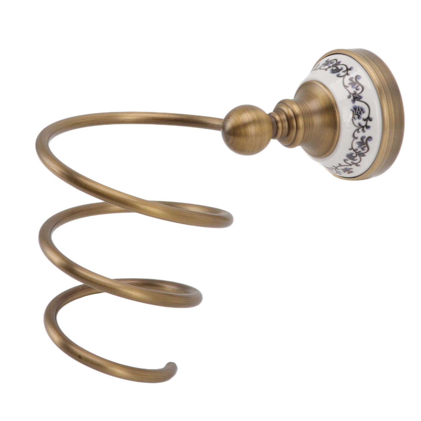 Antiker Retro-haartrocknerhalter Aus Messing, Hängeregal Für Badezimmer-aufbewahrungsaccessoires
