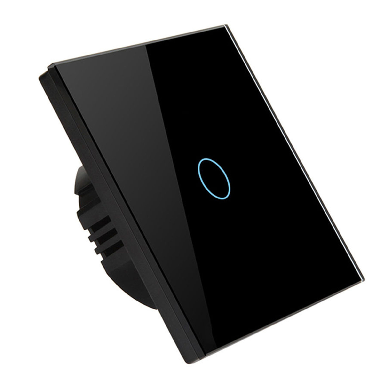 Smarter Wlan-schalter Für Einzelfeuerstellen, Ac 90–240 V, App-, Touch- Und Sprachsteuerung, Rf433-frequenz, Kompatibel Mit Google Home Und Tuya, 1-fach, Schwarz