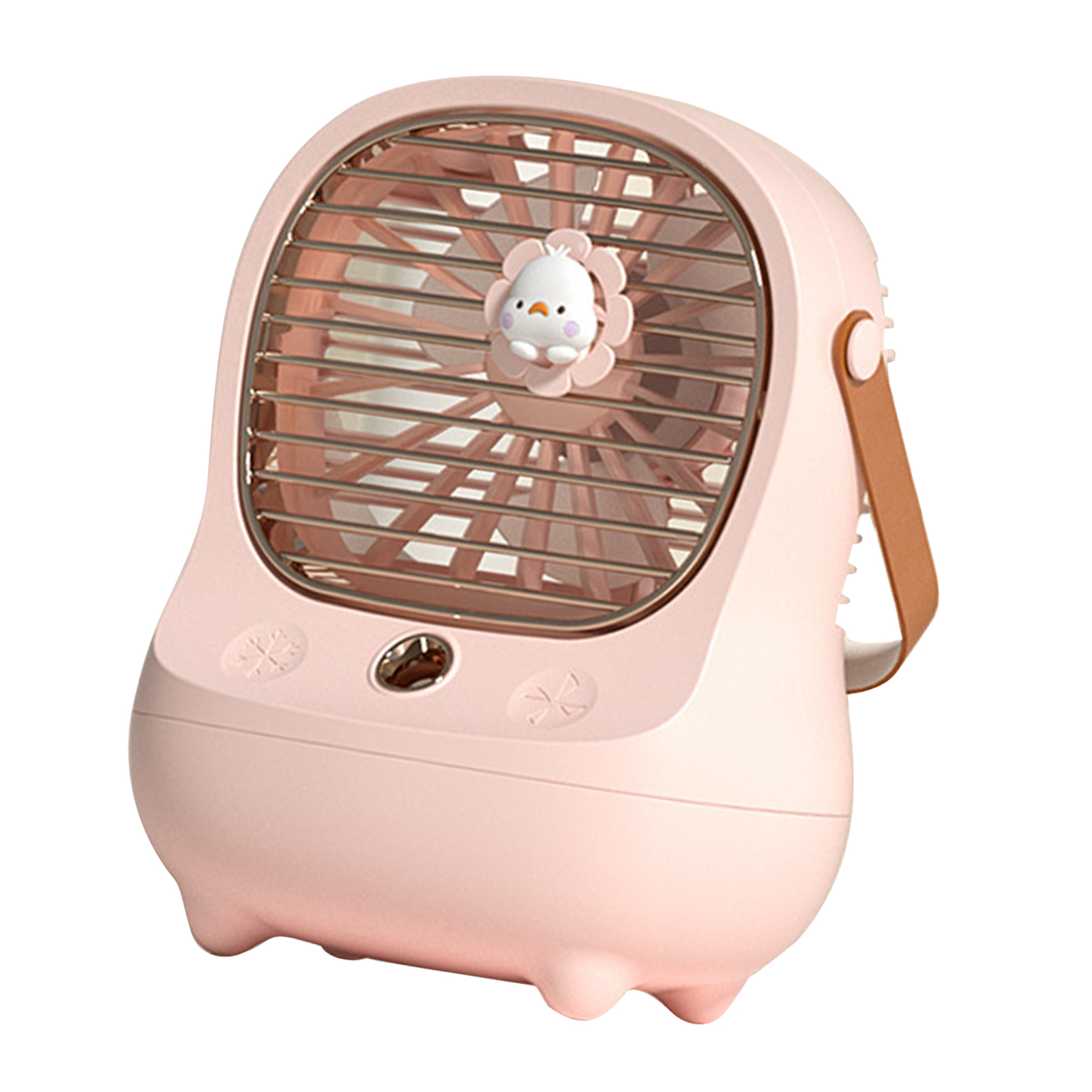 Elektrischer Tischventilator Mit Sprühnebel, Usb-aufladbar, Tragbar, Für Zuhause Und Unterwegs, Pink